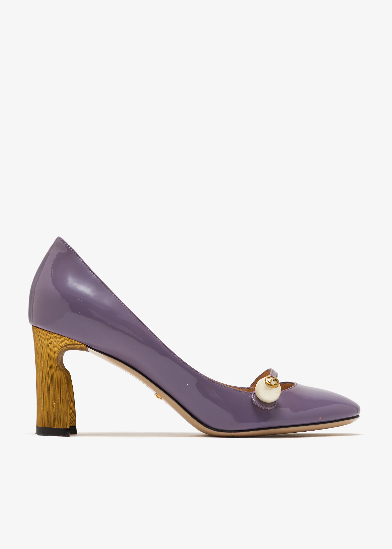 

Arielle Half-Moon Mary-Jane pumps, Purple