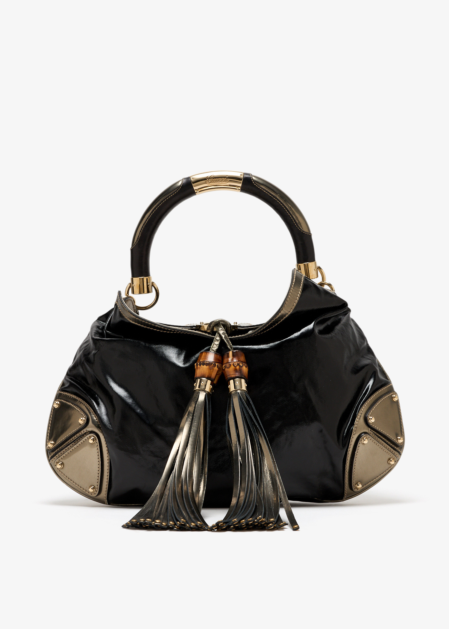 

Babouska Indy Large top handle bag, Black