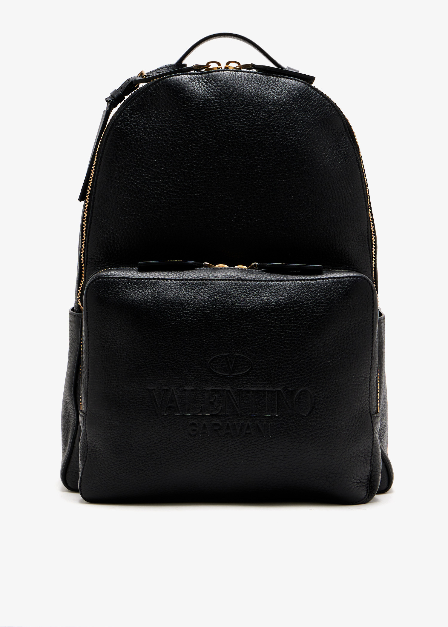 

Logo-debossed backpack, Black