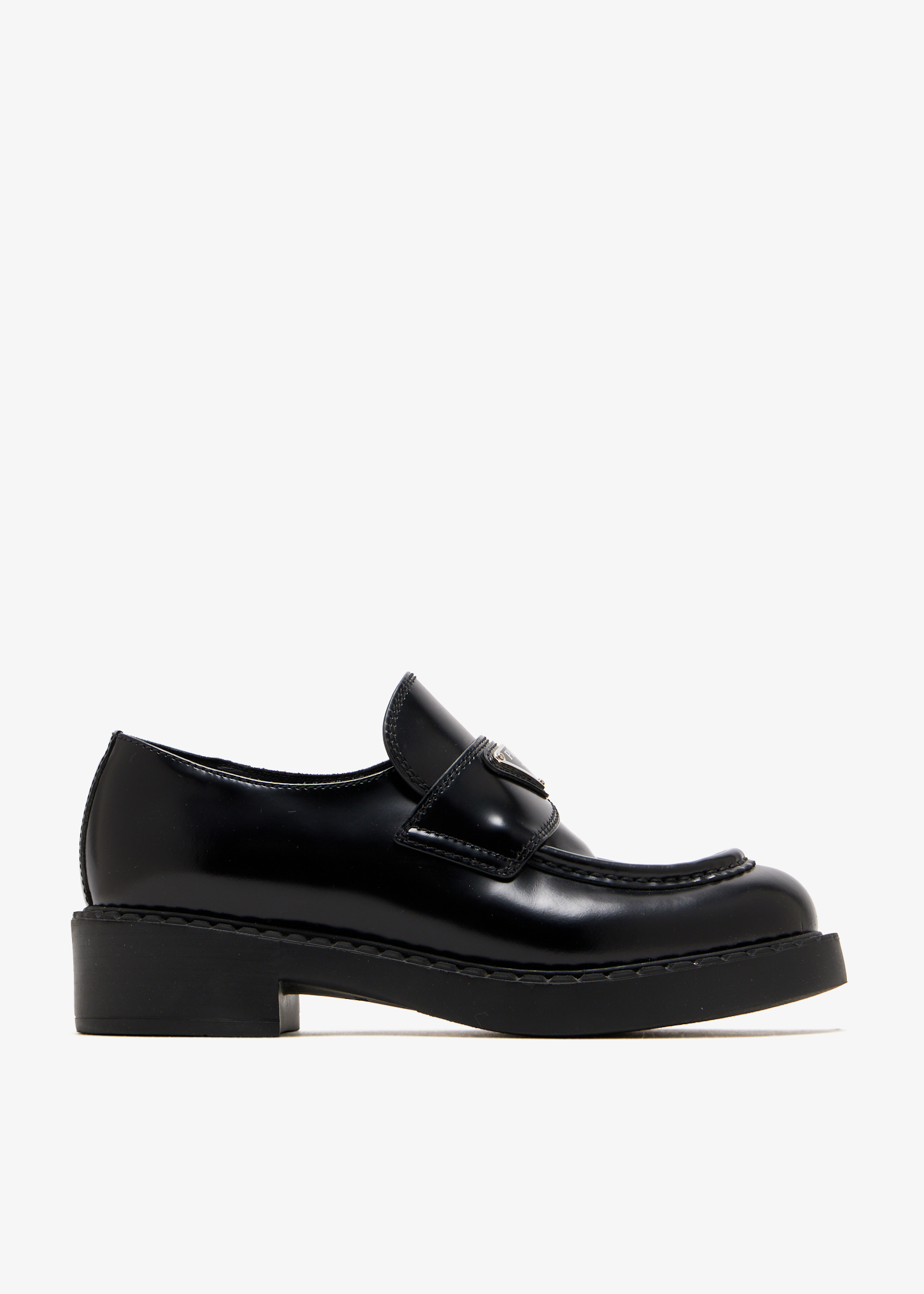 

Chocolate Brushed loafers, Black