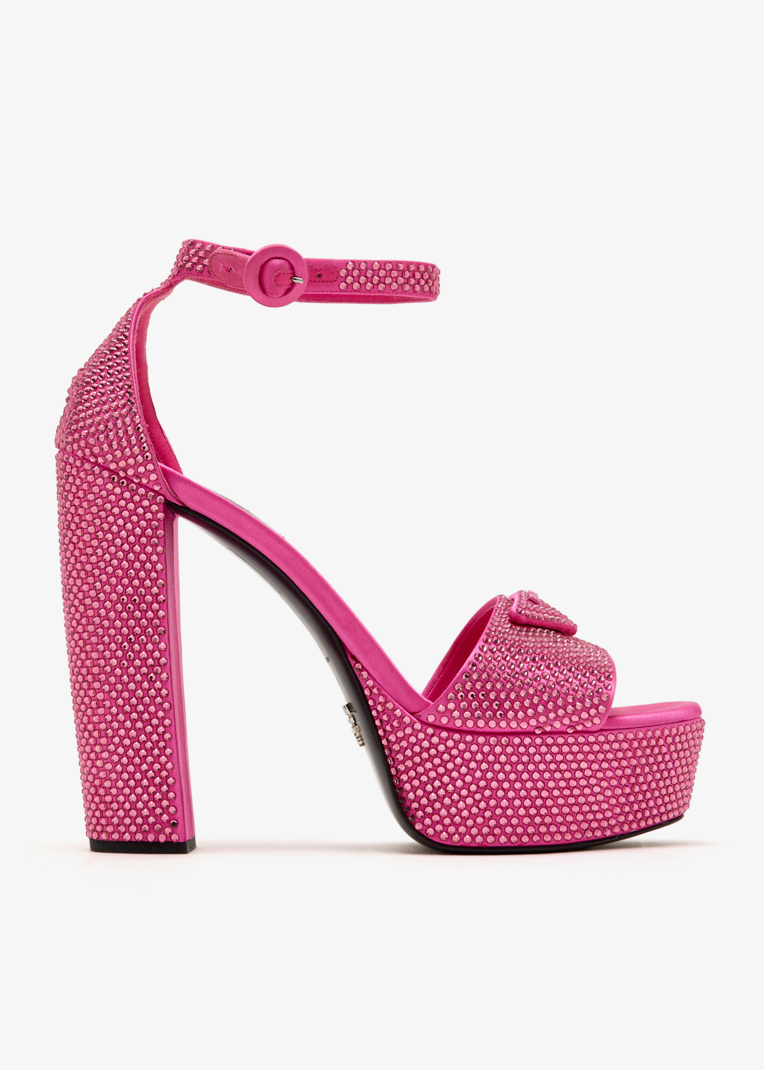 

Crystal embellished platform sandals, Pink