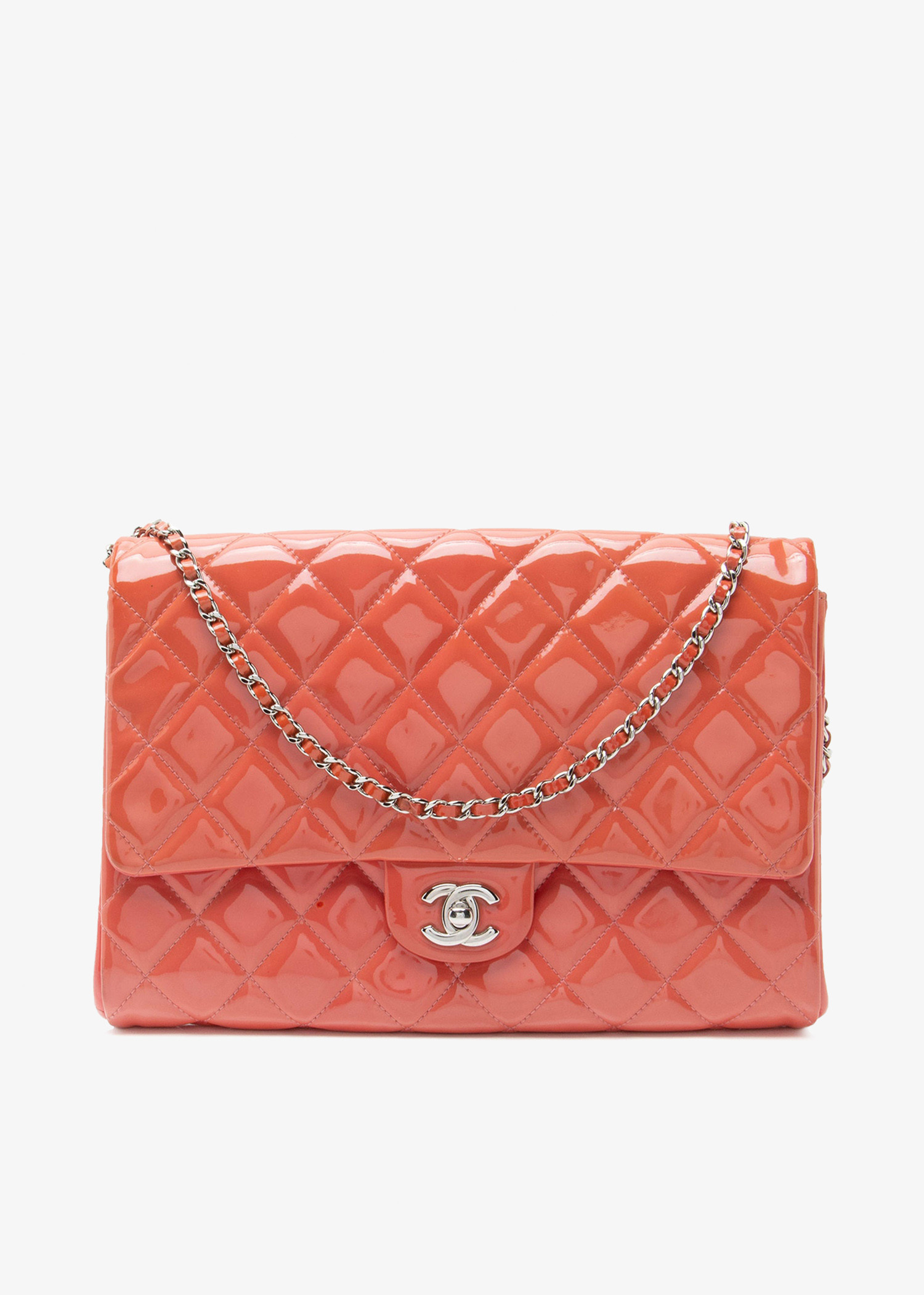 

Chain Flap clutch, Pink