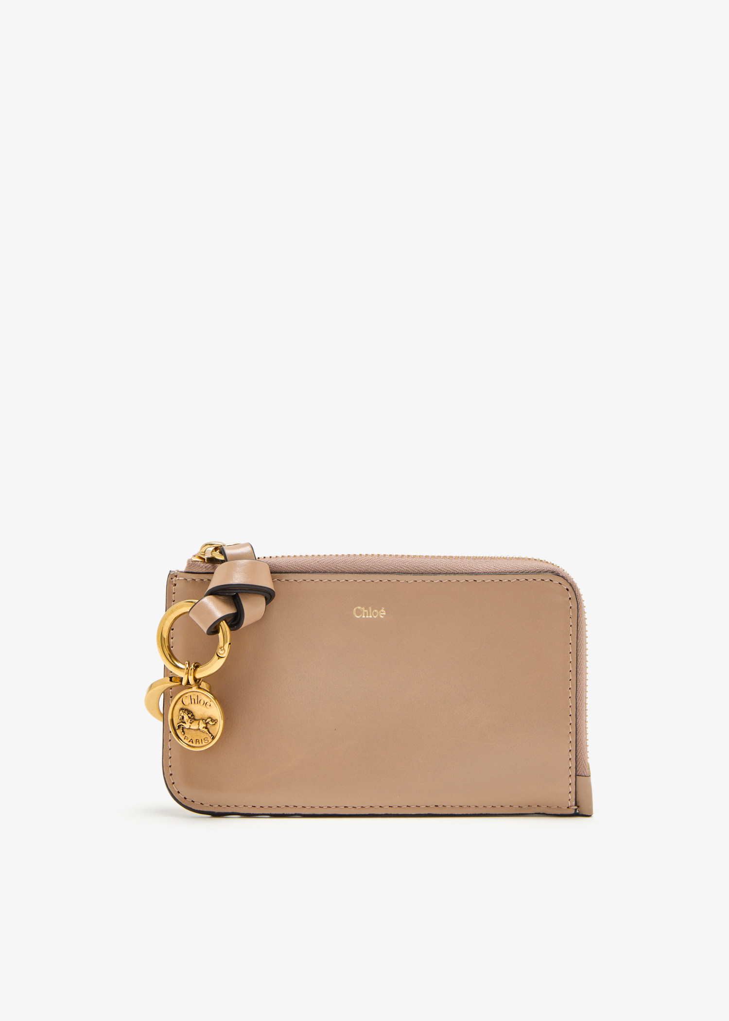

Alphabet zipped wallet, Beige