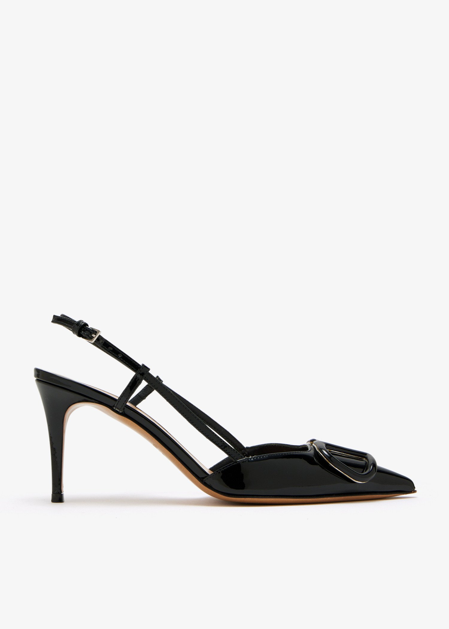 

VLogo Signature slingback pumps, Black