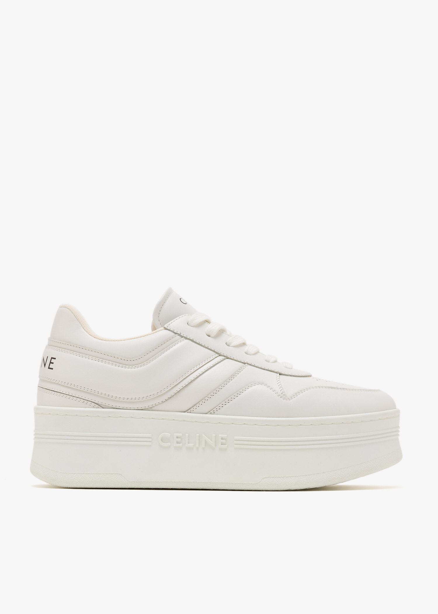 

Block platform sneakers, White