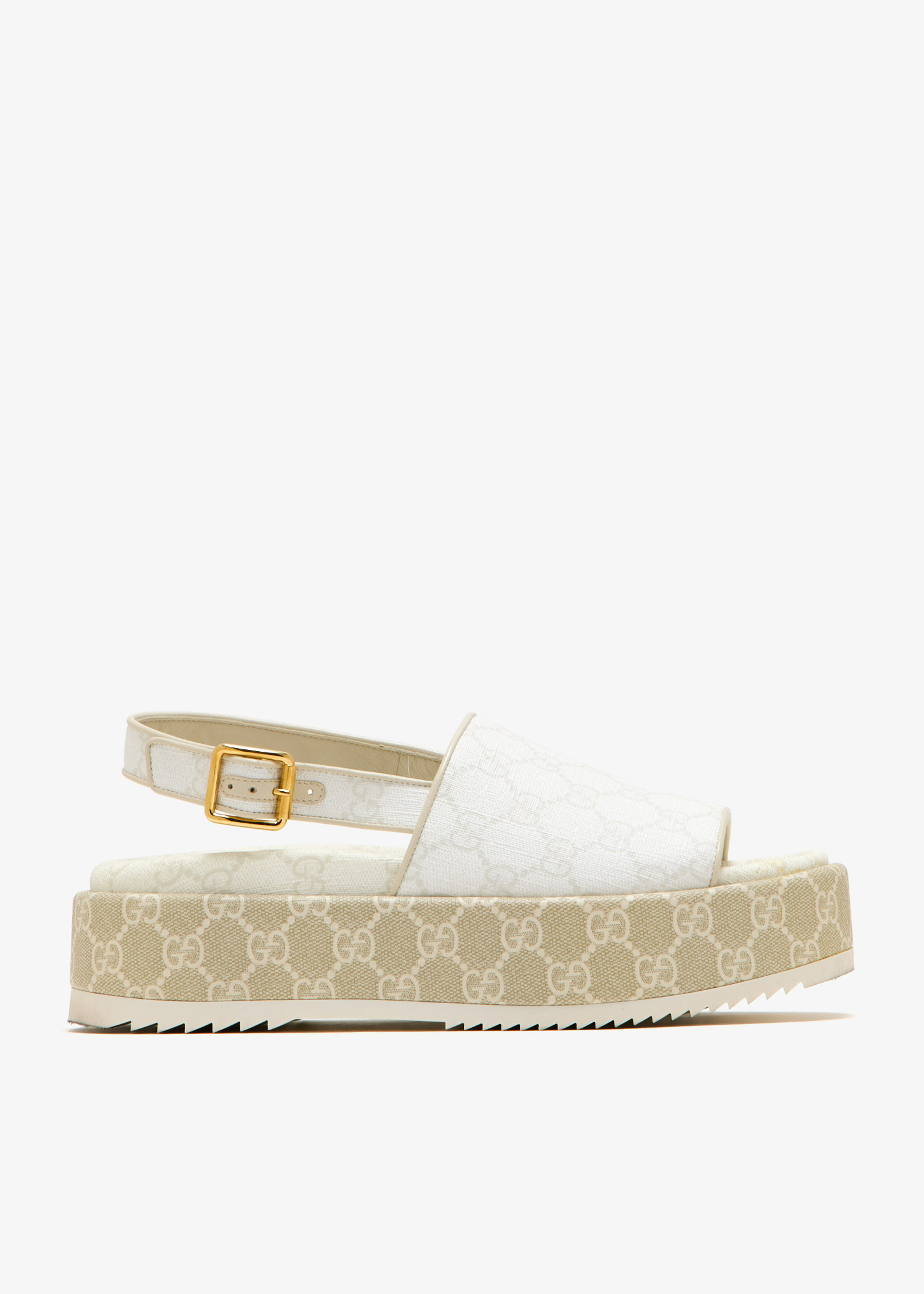 

Angelina slingback flatform sandals, White