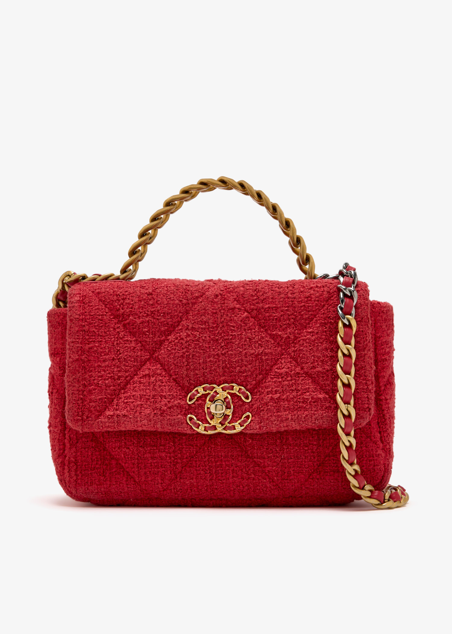 

Medium 19 flap bag, Red