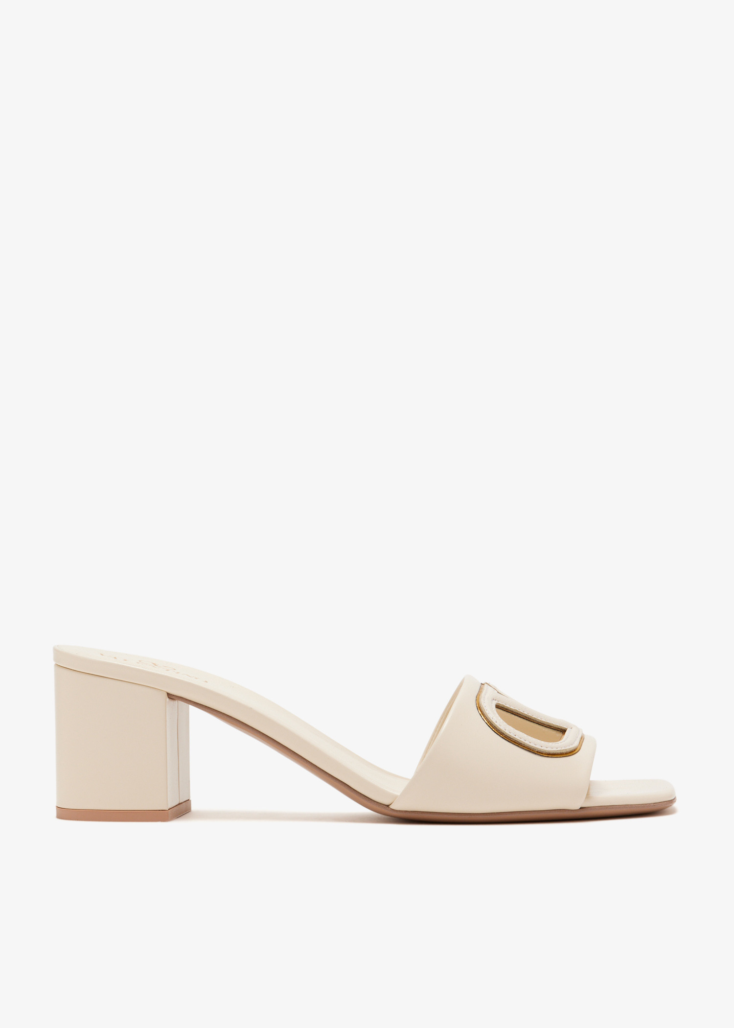 

VLogo cut-out sandals, White