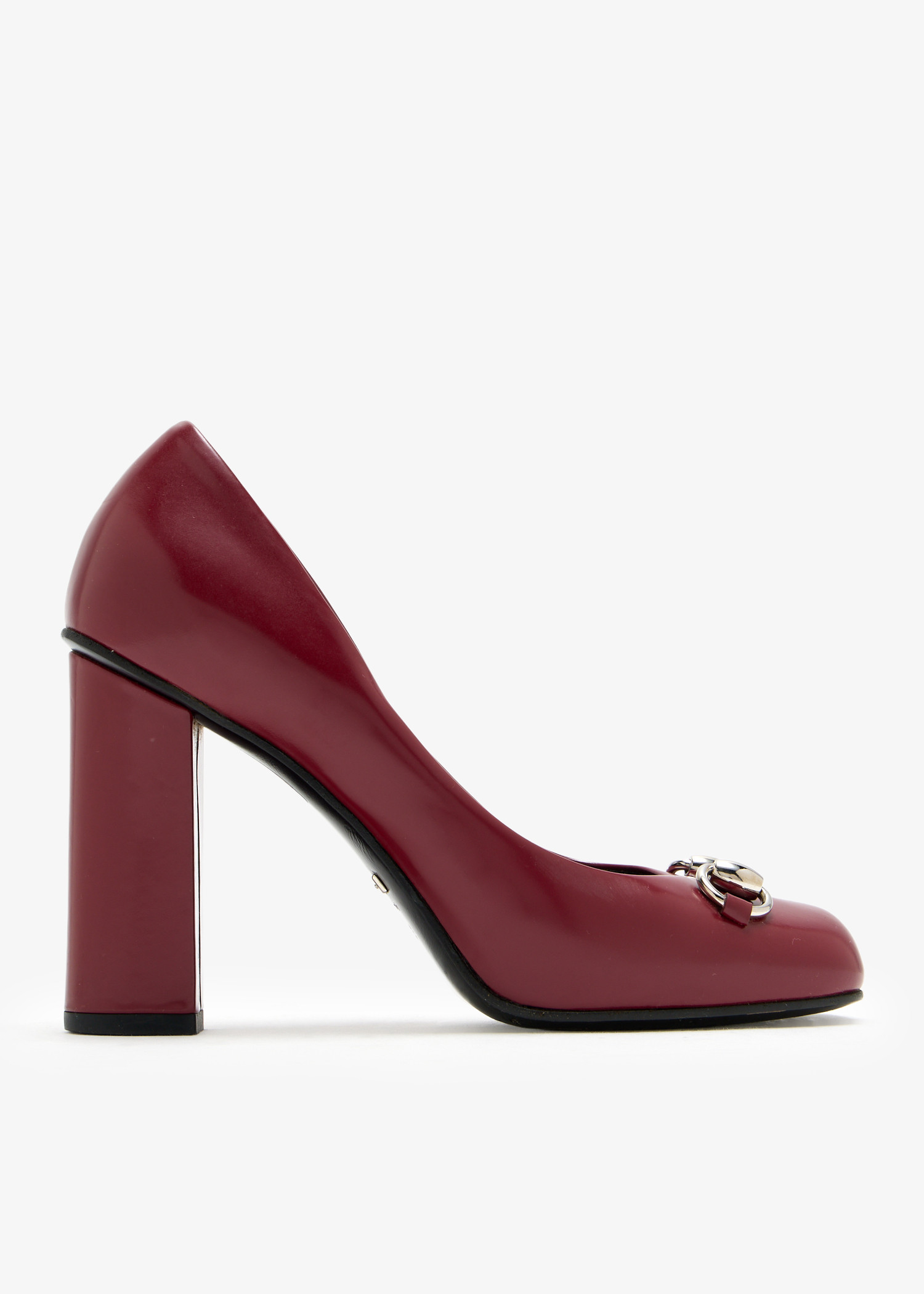 

Horsebit Square Toe pumps, Red