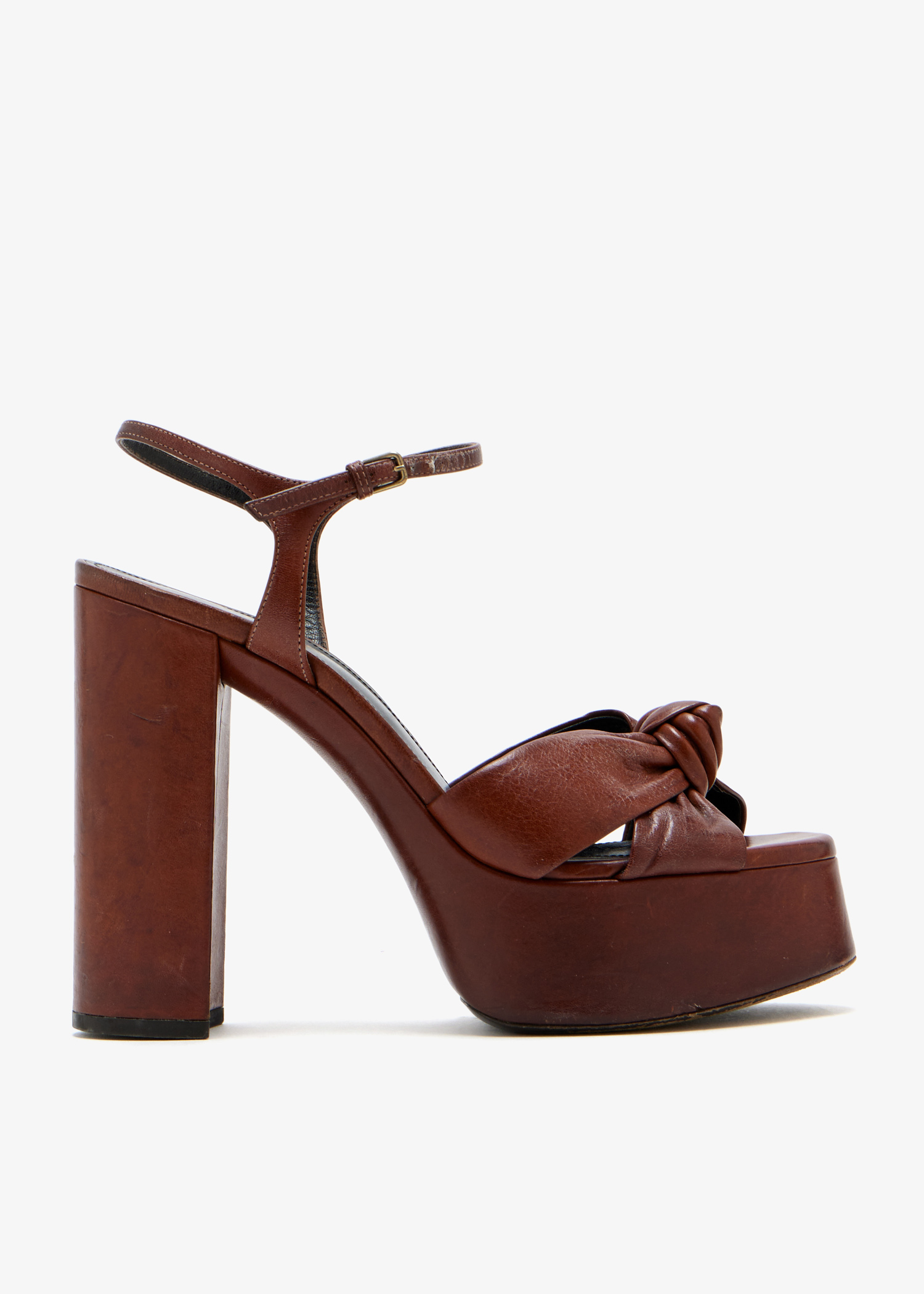 

Bianca Knotted platform sandals, Brown