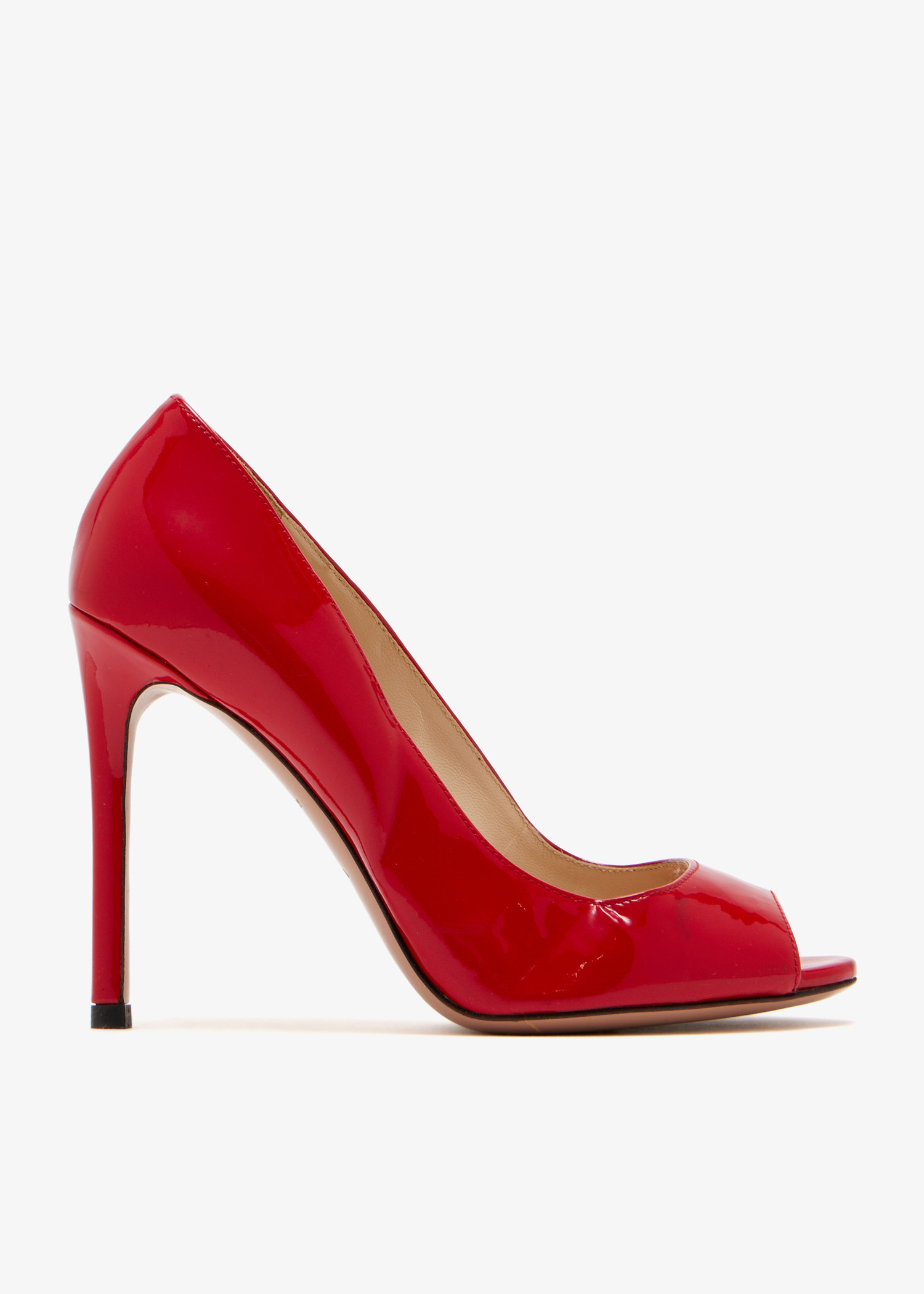 

Peep toe pumps, Red
