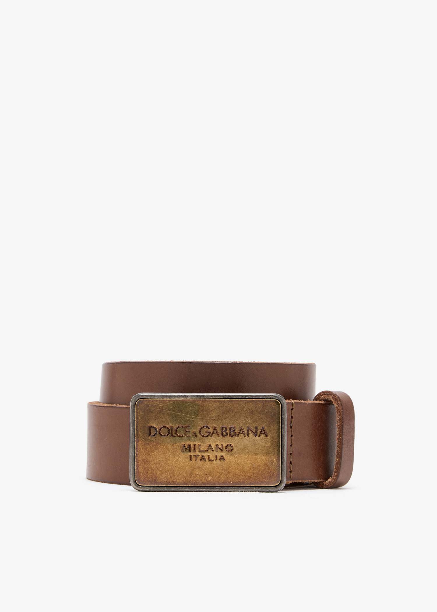 

Logo-Plaque Buckle belt, Brown