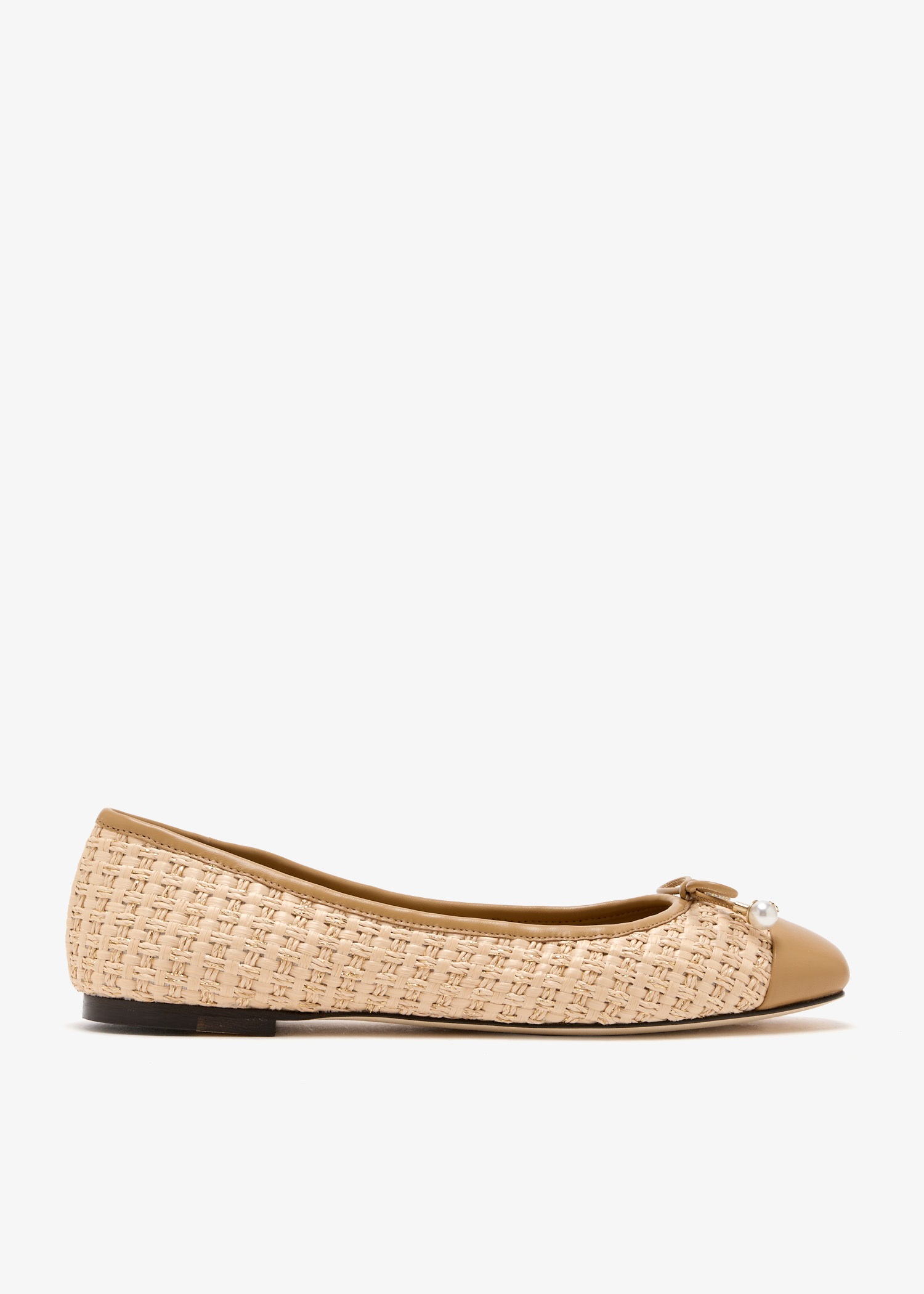 

Elme Woven ballerinas, Beige