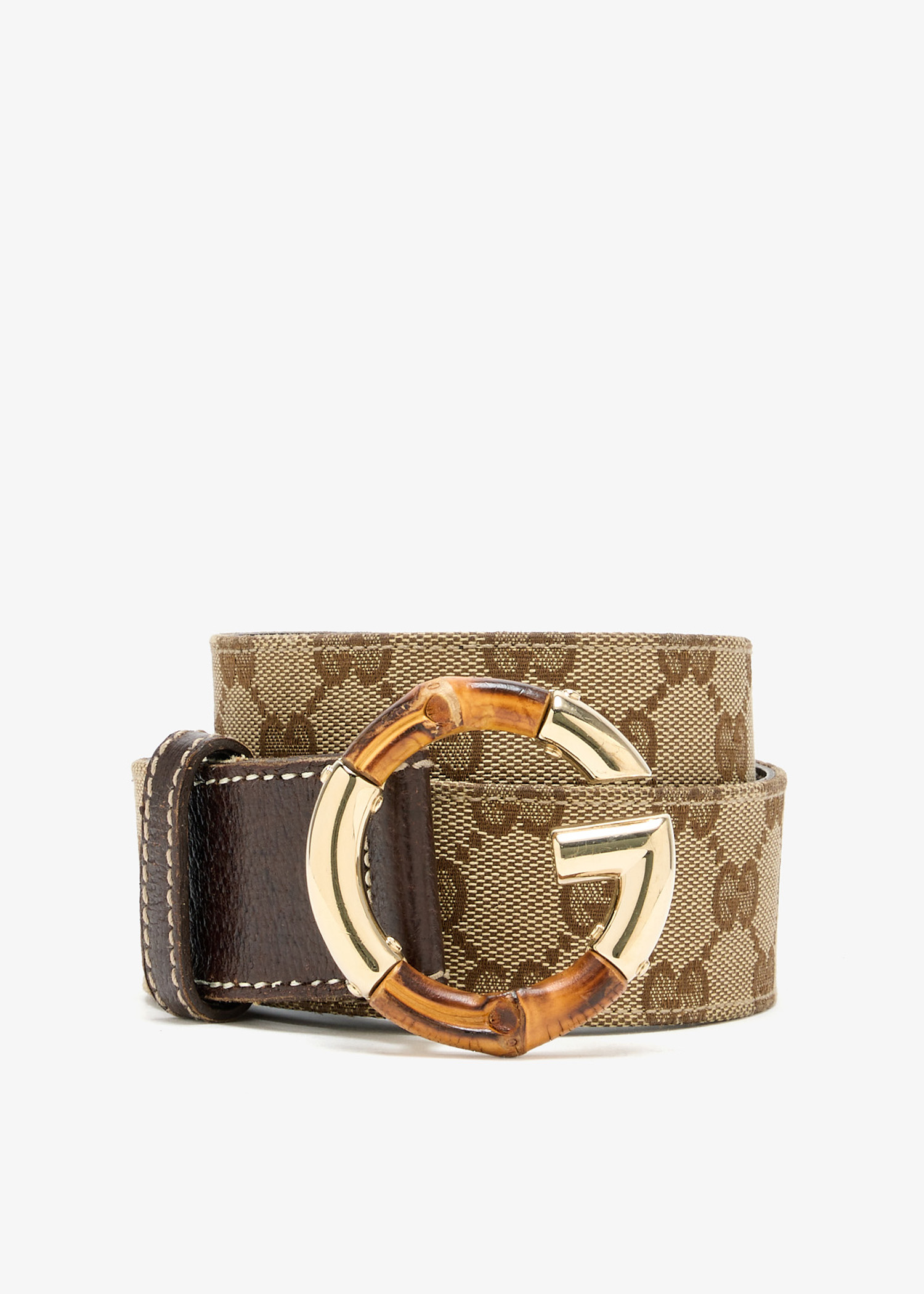

GG Monogram Bamboo buckled belt, Printed