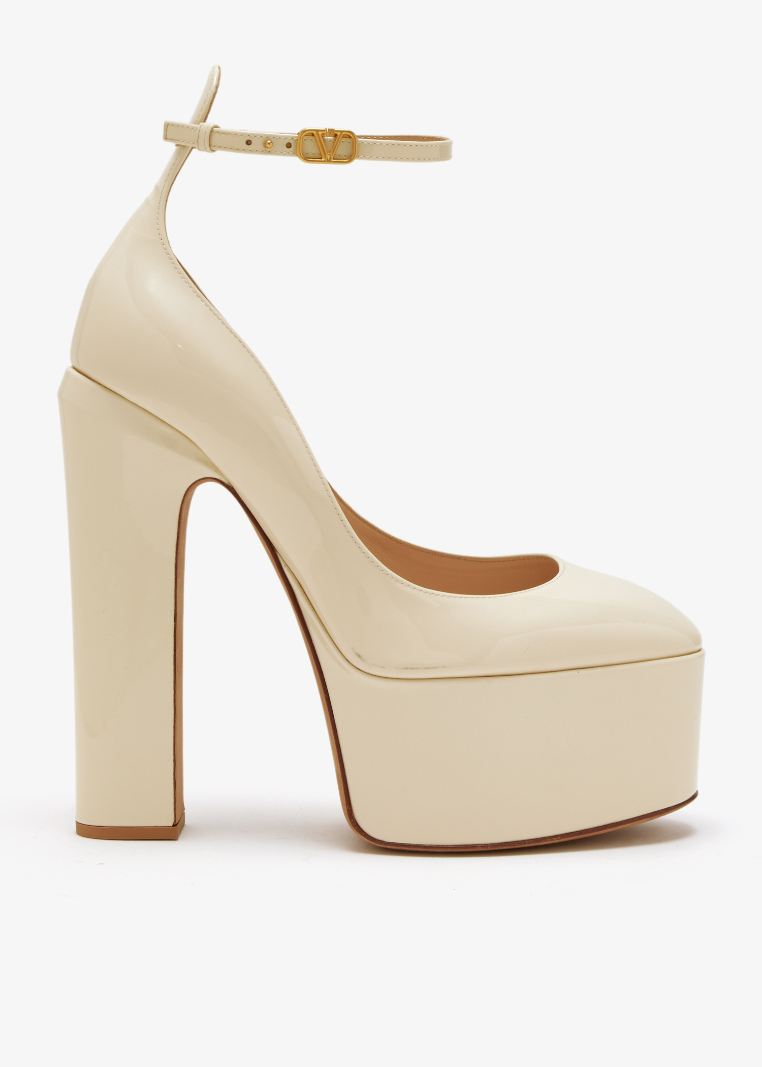 

Tan-Go platform pumps, Cream