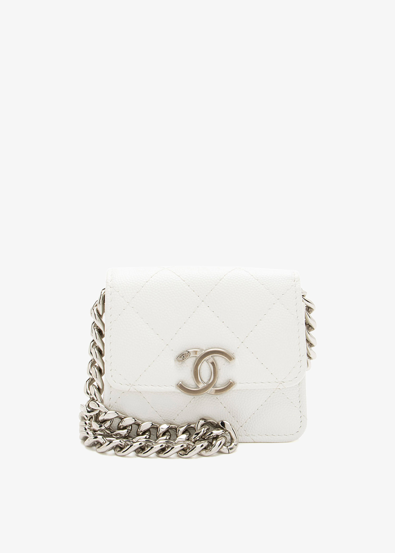 

Coco chain clutch, White