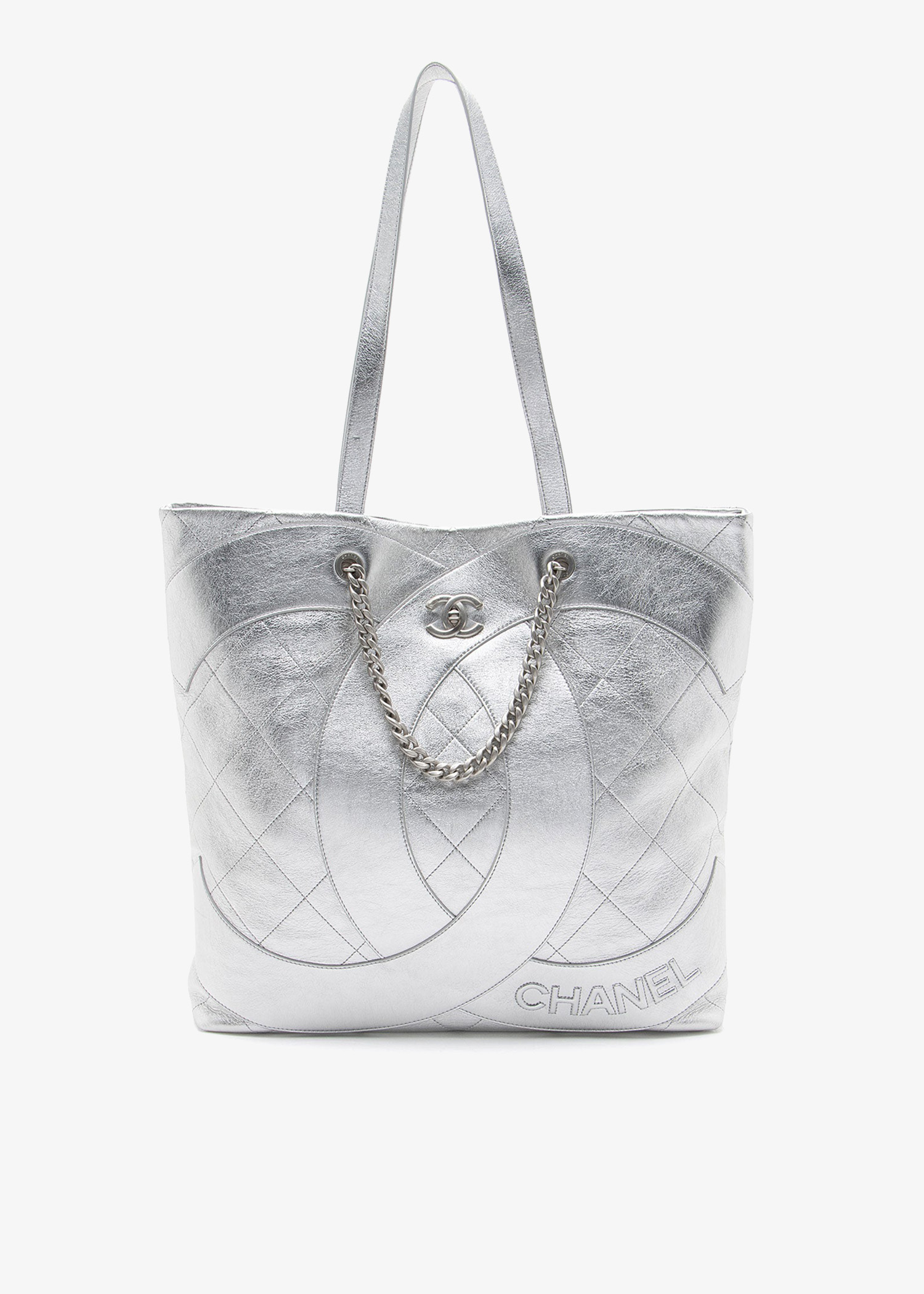 

Club Monaco large shopping tote bag, Silver