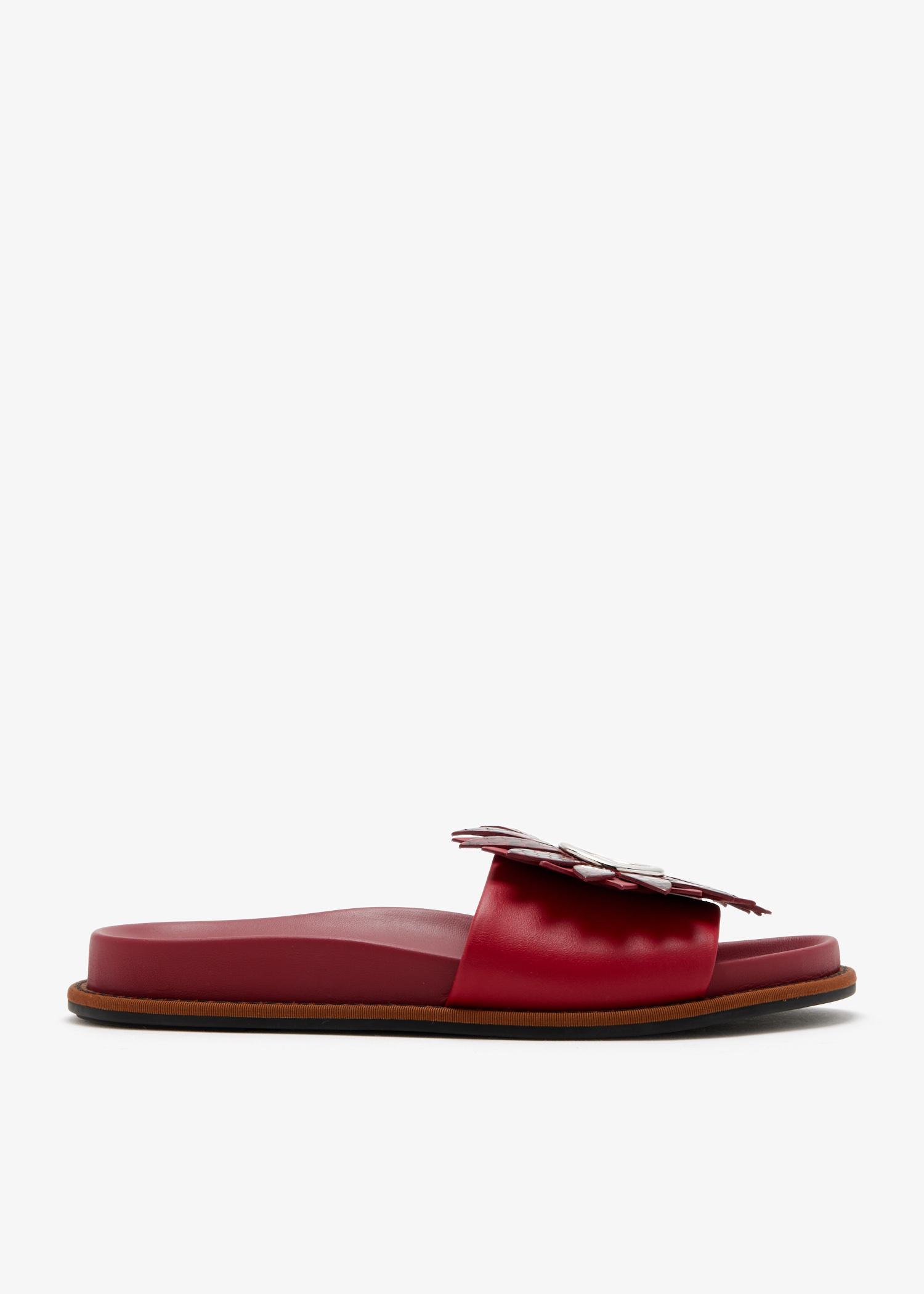 

Floral Logo sandals, Burgundy