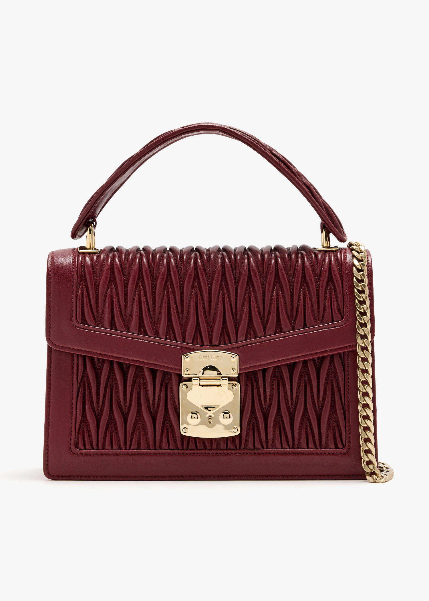 

Confidential matelassé bag, Burgundy