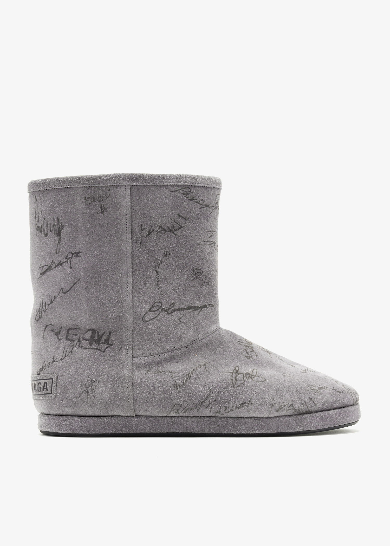 

Alaska signature-print boots, Grey