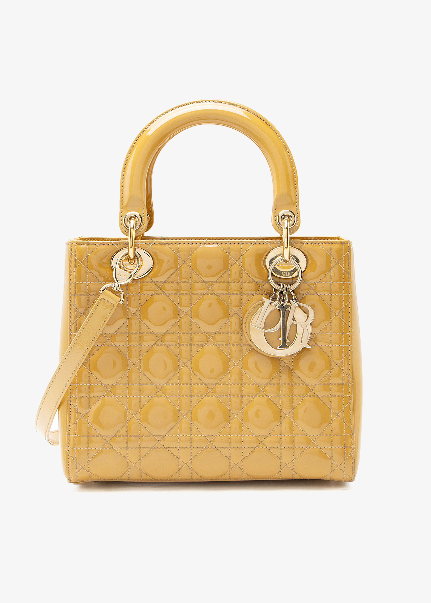 

Medium Lady Dior bag, Yellow