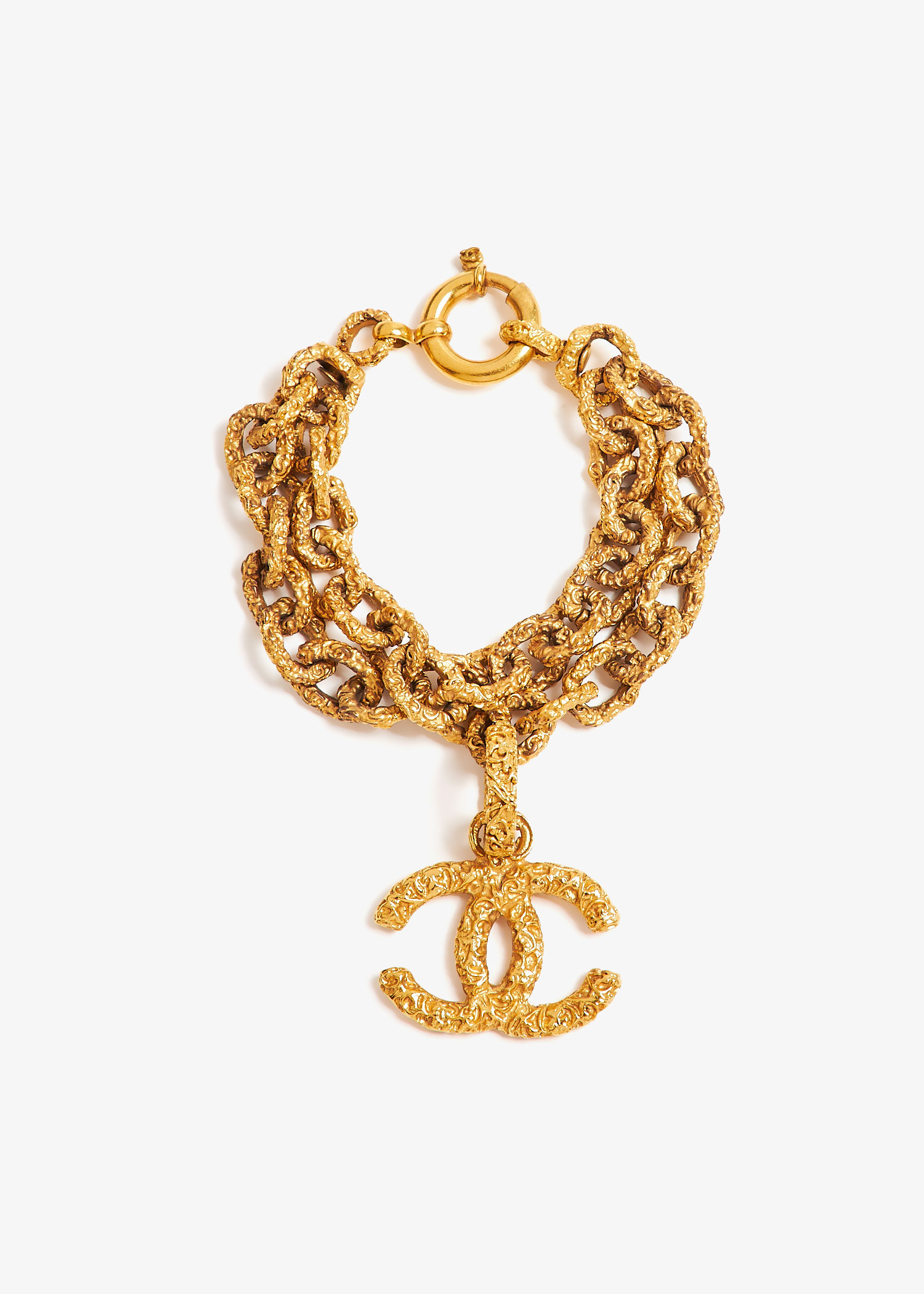 

Vintage CC Double-chain bracelet, Gold