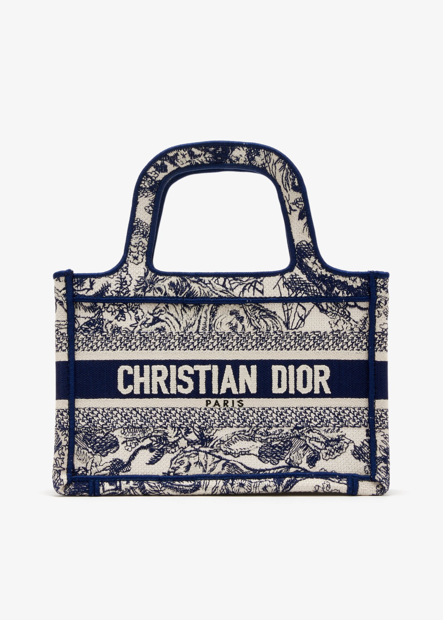 

Mini book tote bag, Blue