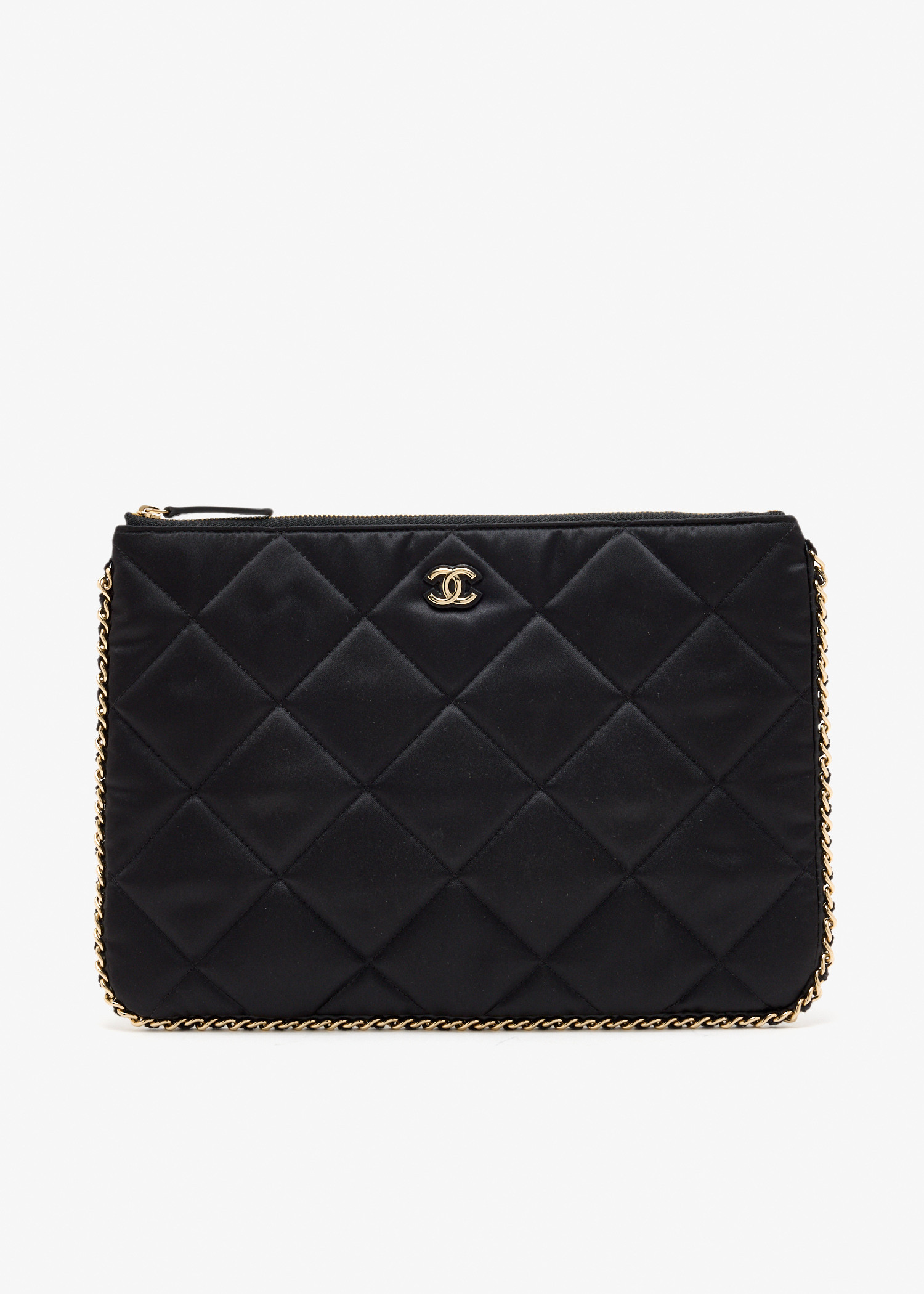 

CC Quilted clutch, Black