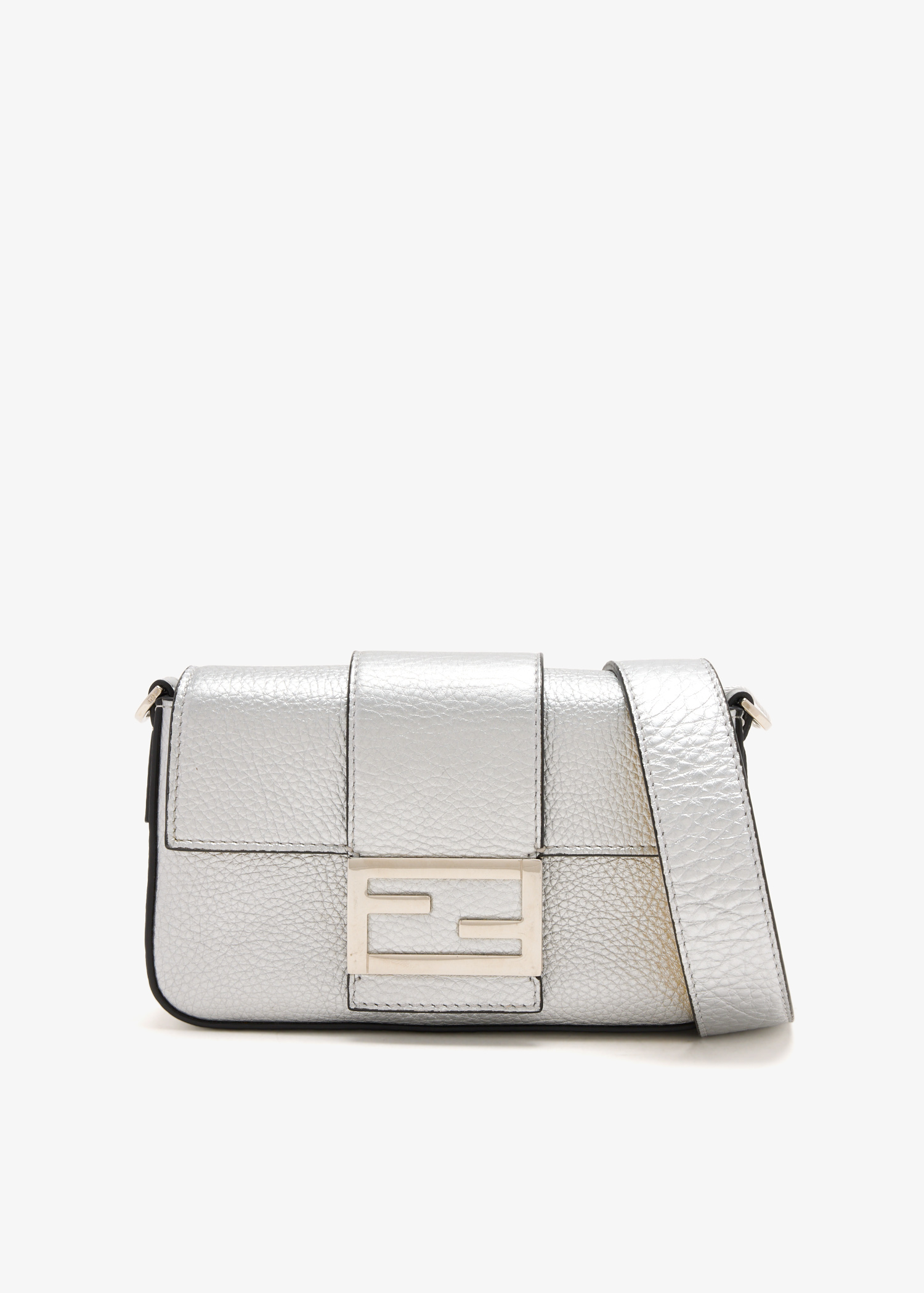 

Baguette crossbody bag, Silver
