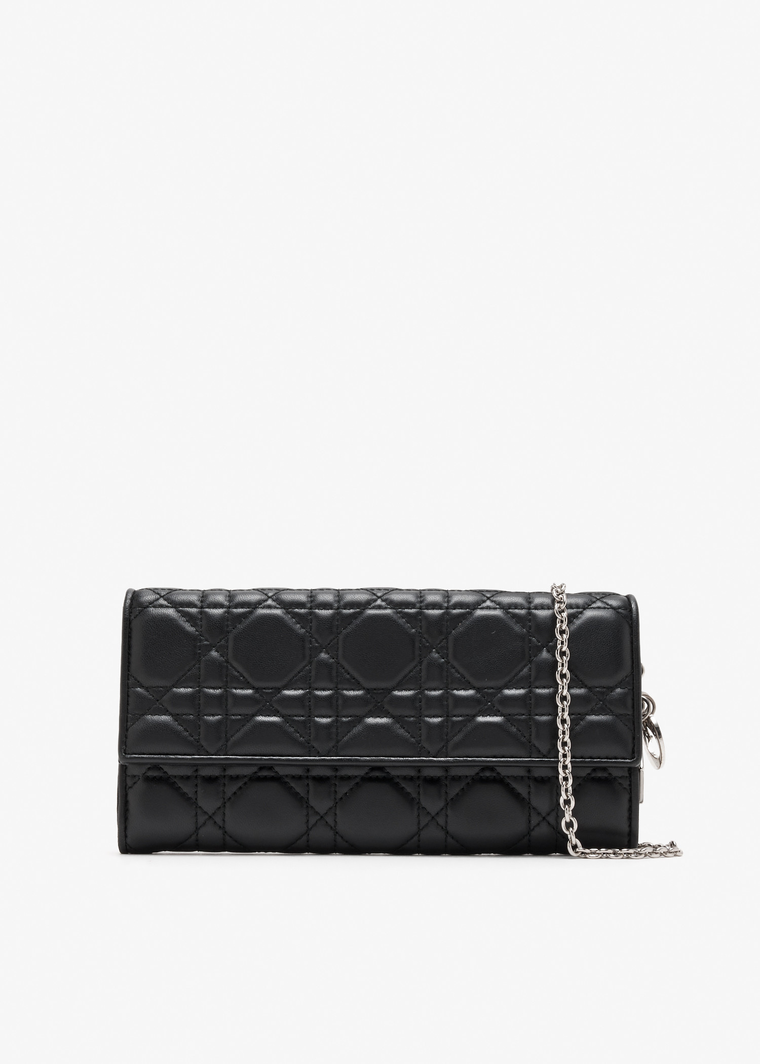 

Cannage Lady Dior chain wallet, Black
