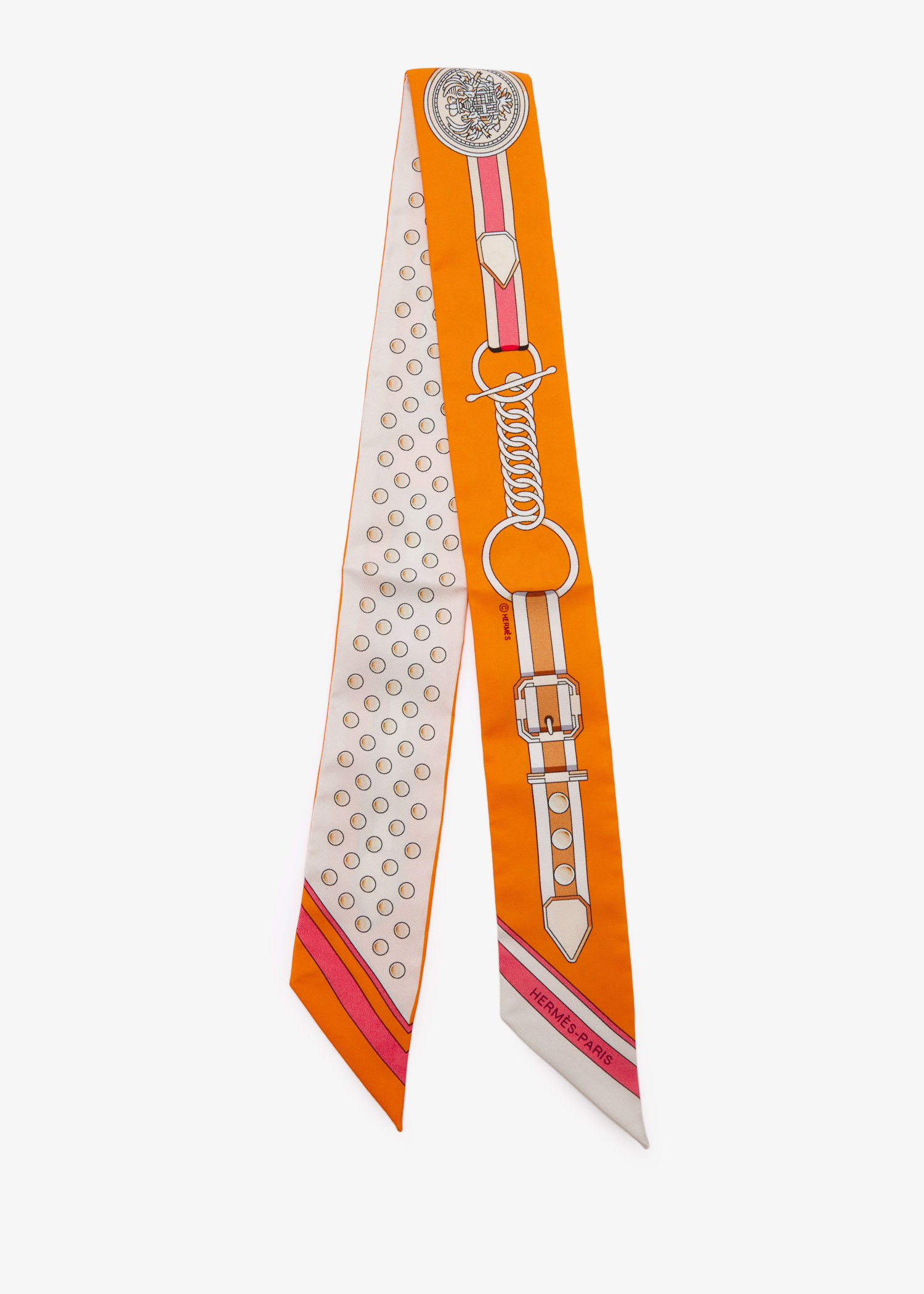 

Grand Tralala silk twilly scarf, Orange