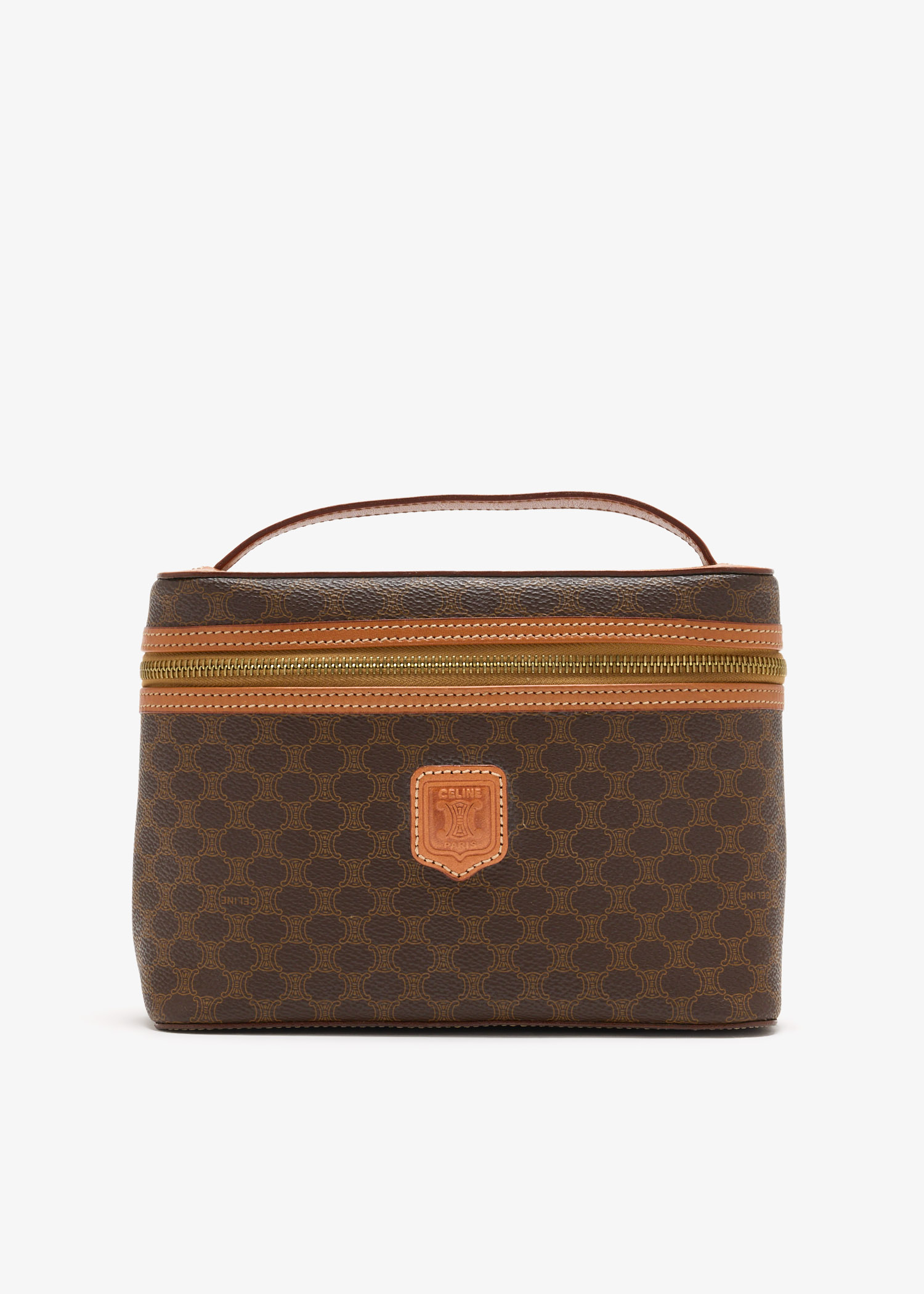 

Macadam Coated Canvas Vanity bag, Brown