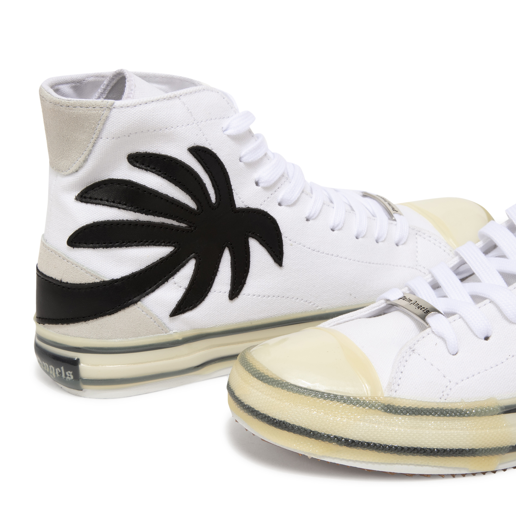 

Palm vulcanised high-top sneakers, White