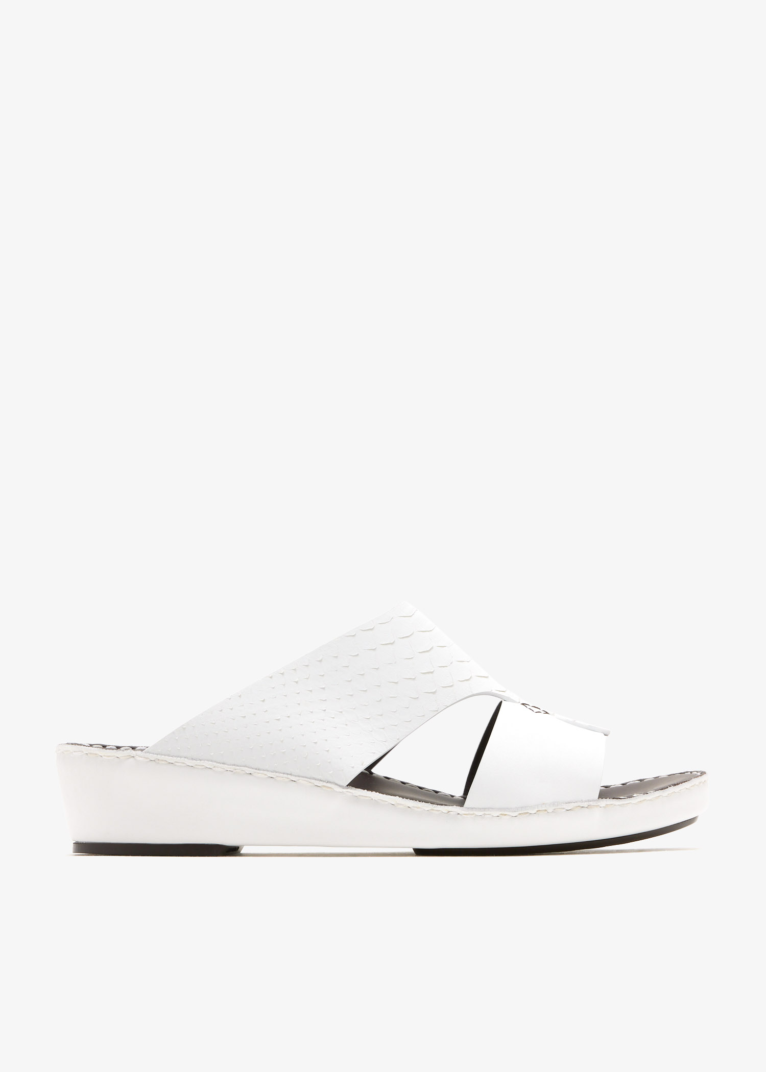 

Cinghia Nuovo Duo Rubbercalf sandals, White