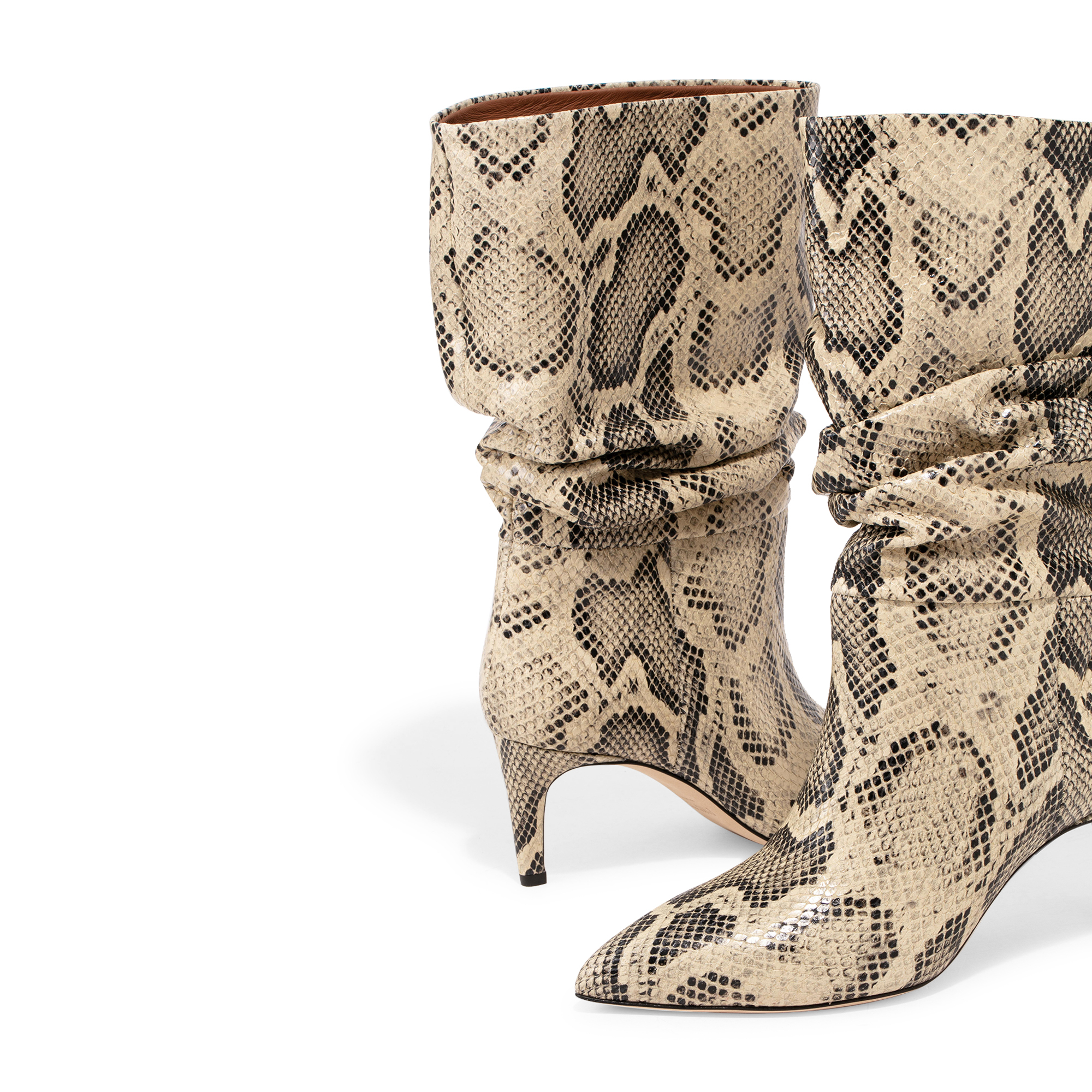 

Slouchy boots, Animal print