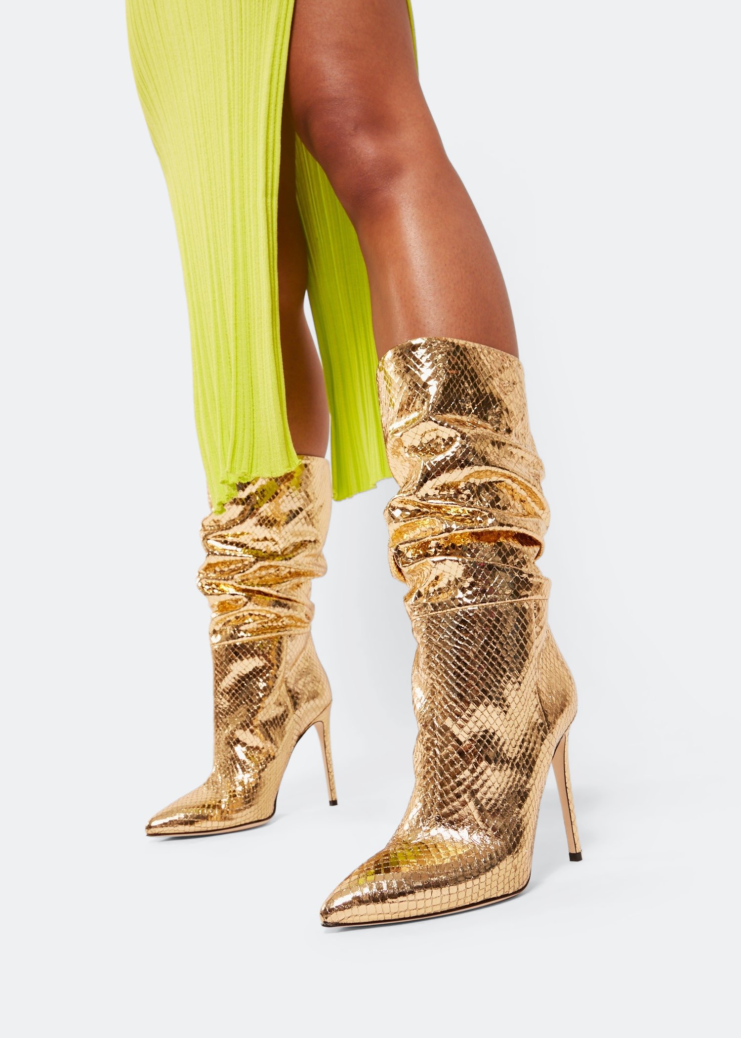 

Slouchy boots, Gold