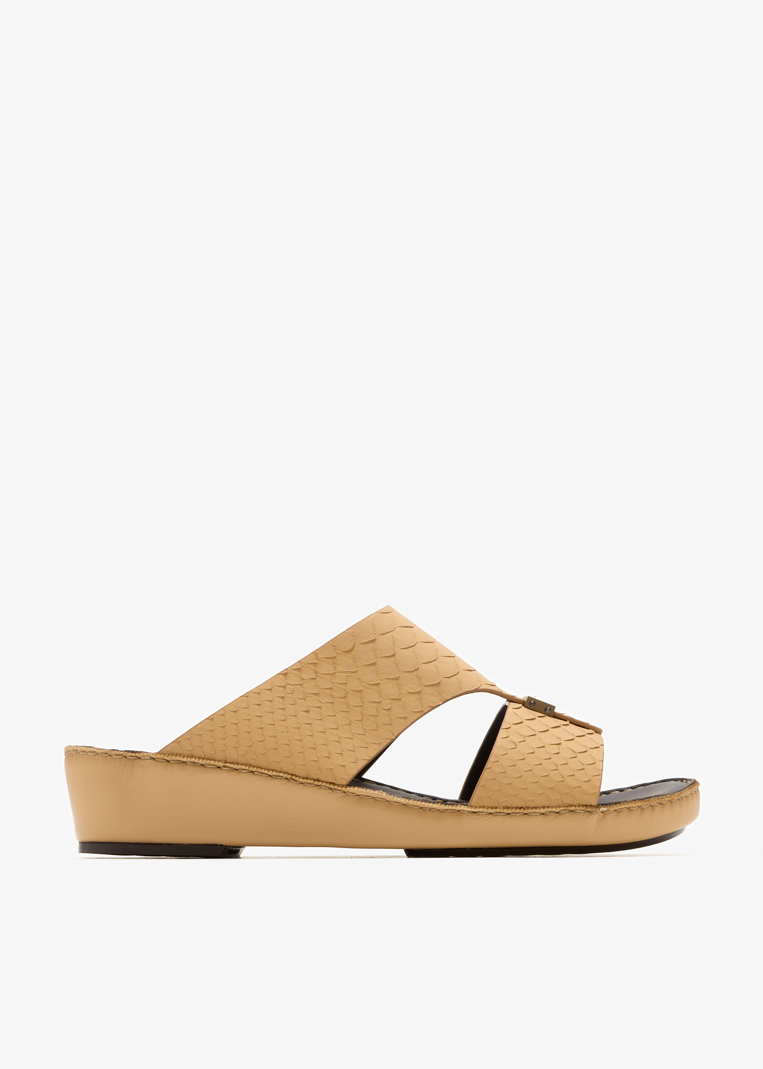 Cerchio Gomato python sandals, Beige