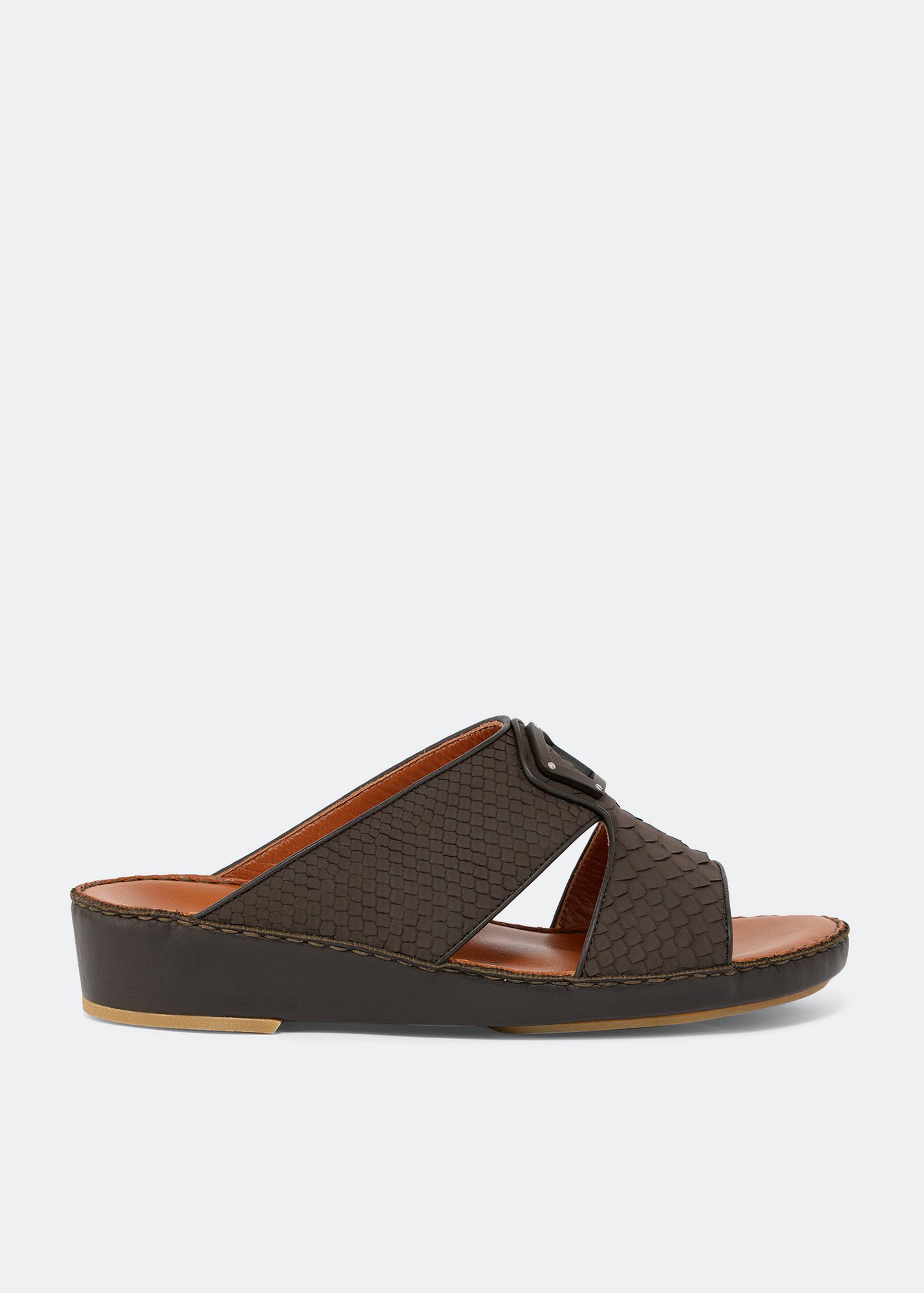 

Peninsula python sandals, Brown