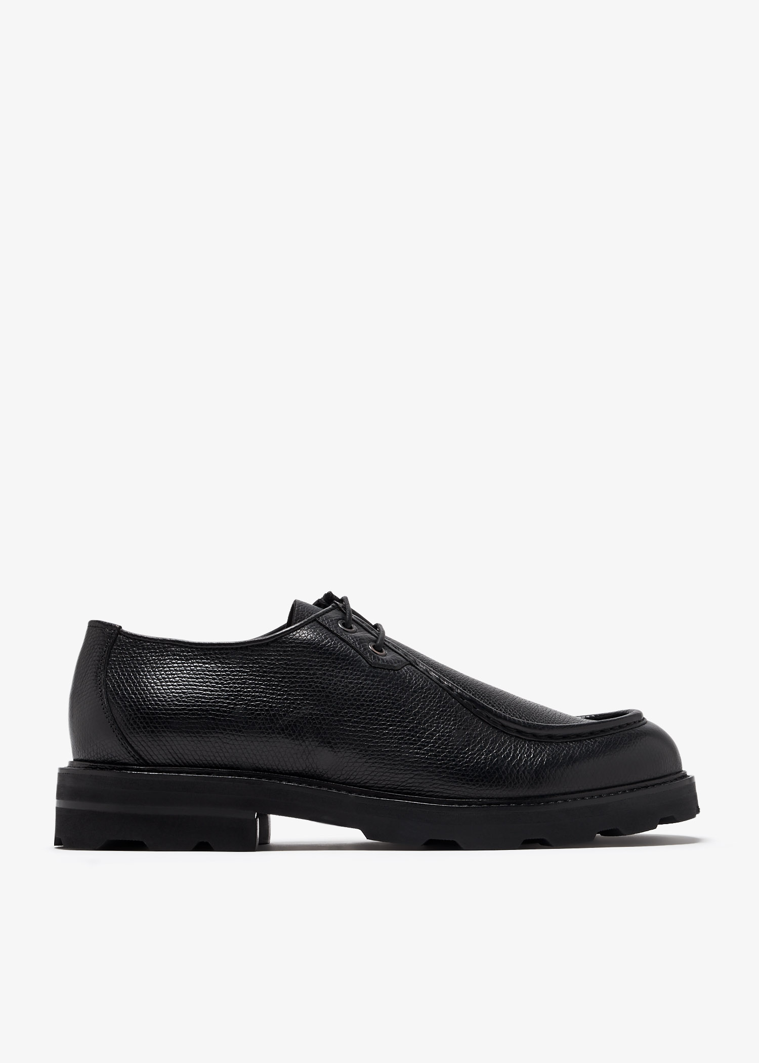 

Apron derby shoes, Black