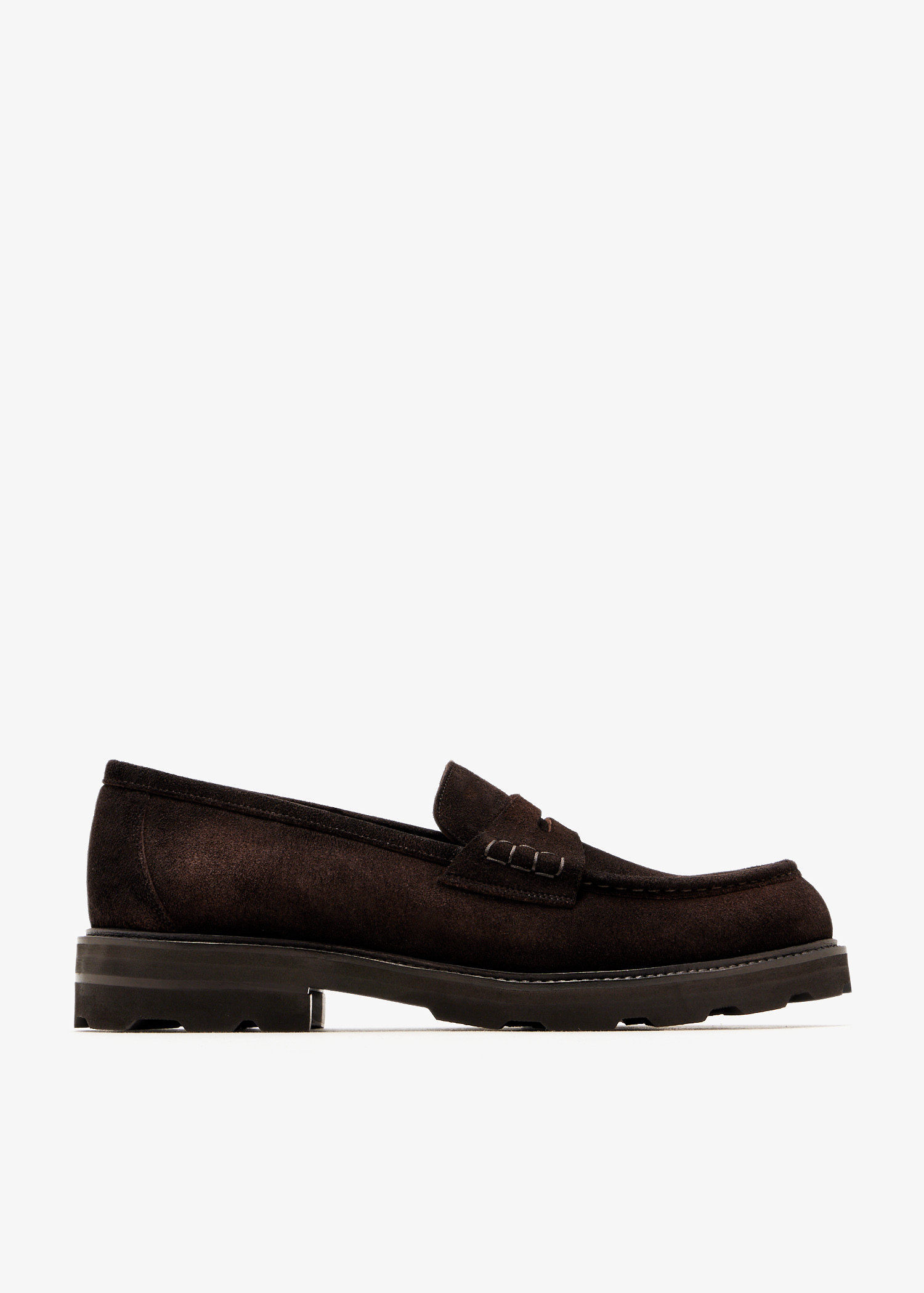 

Suede penny loafers, Brown