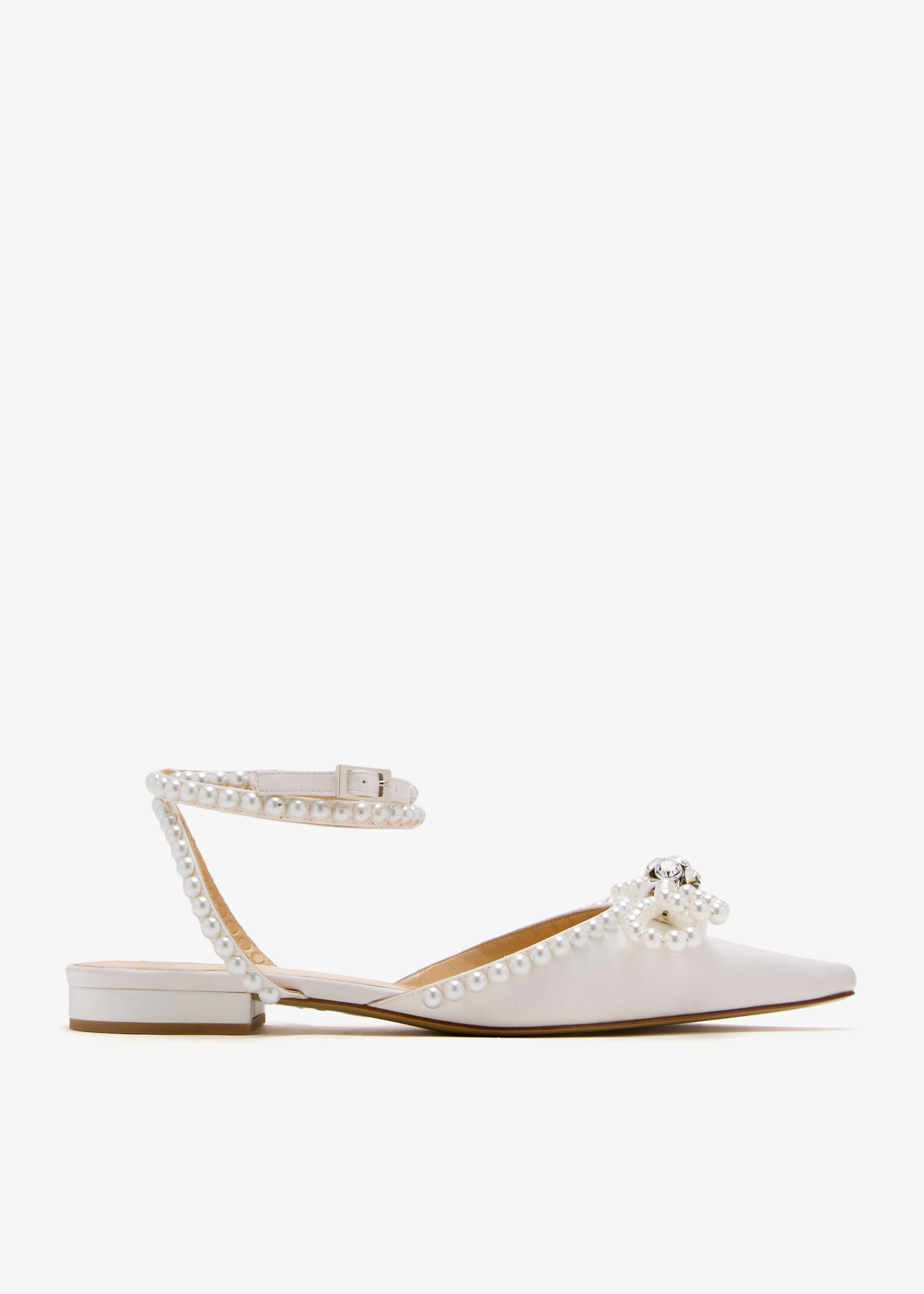 

Double Bow ballet flats, White