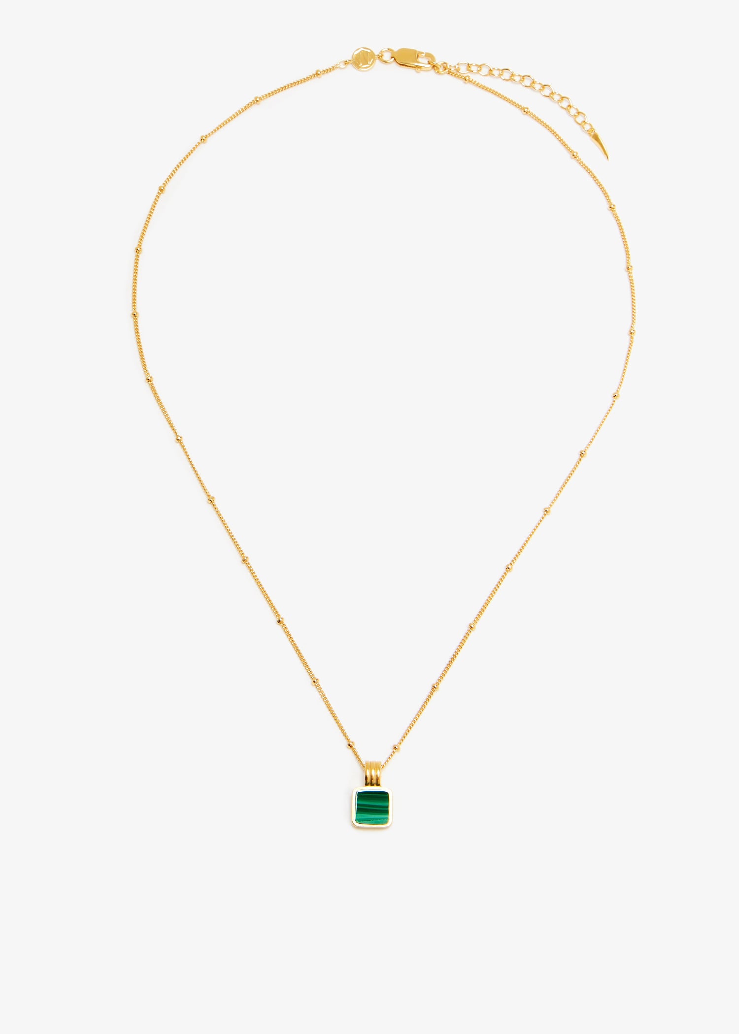 

x Lucy Williams Square Malachite necklace, Gold