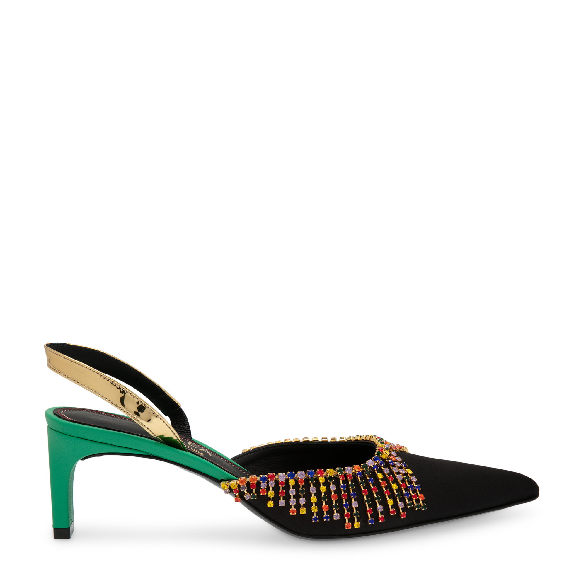 

Chandelier slingback pumps, Black