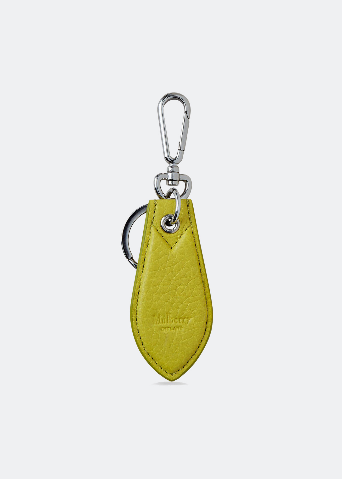 

Leather Tab keyring, Green