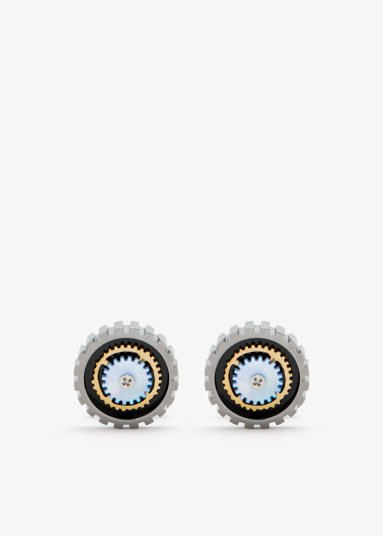 

Rotare gear cufflinks, Silver
