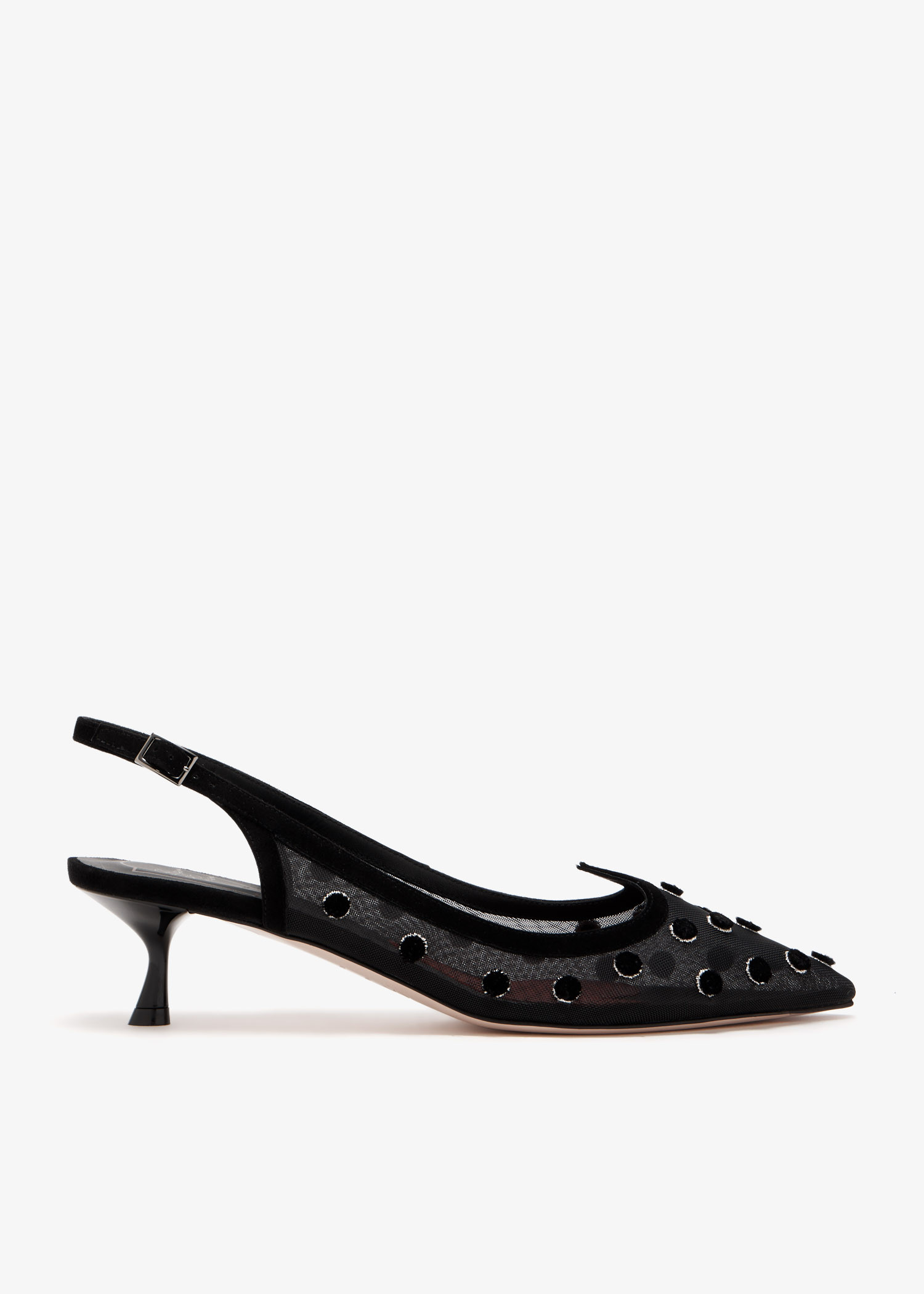 

I Love Polka Dot slingback pumps, Black