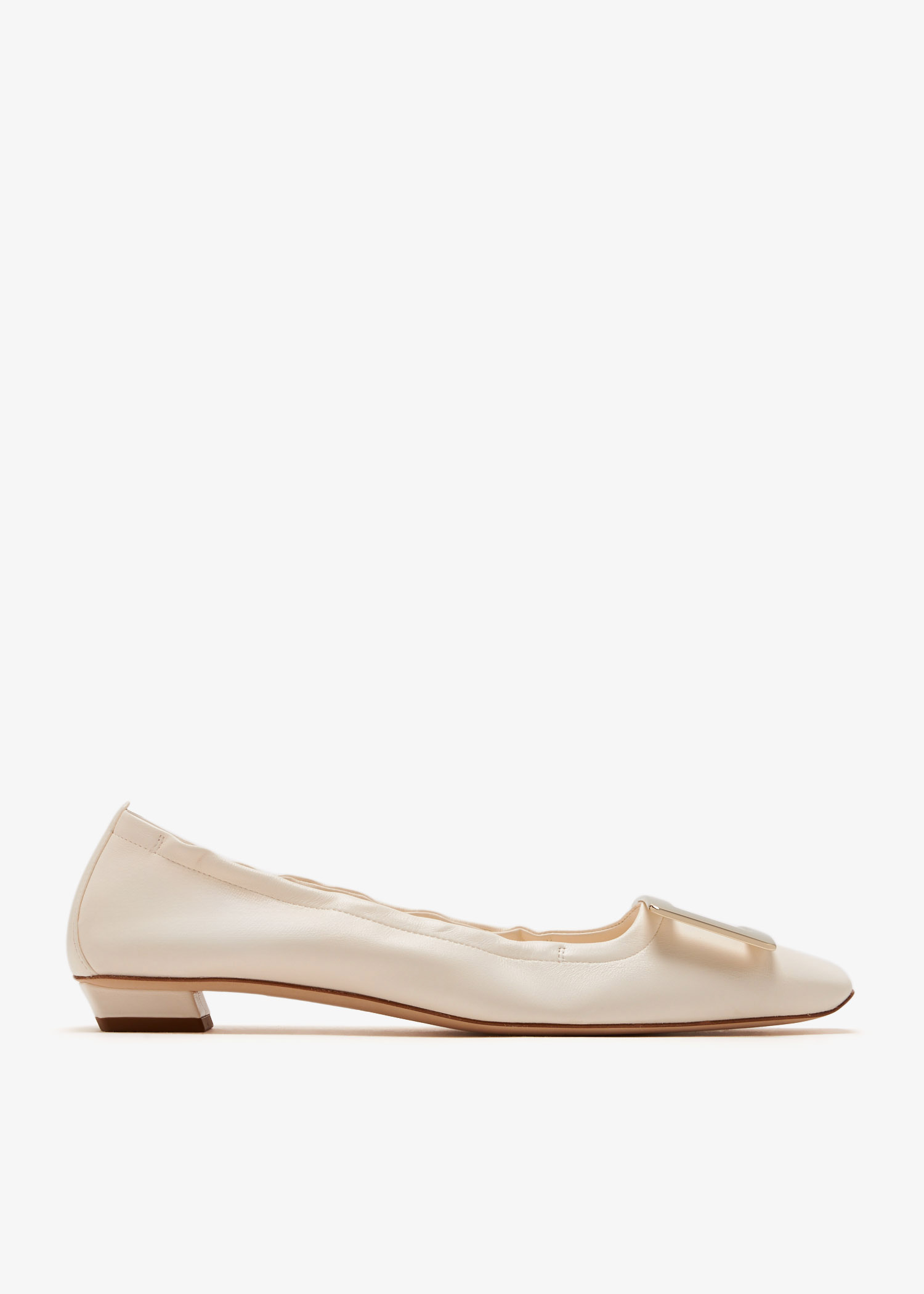 

Belle Vivier ballerinas, White