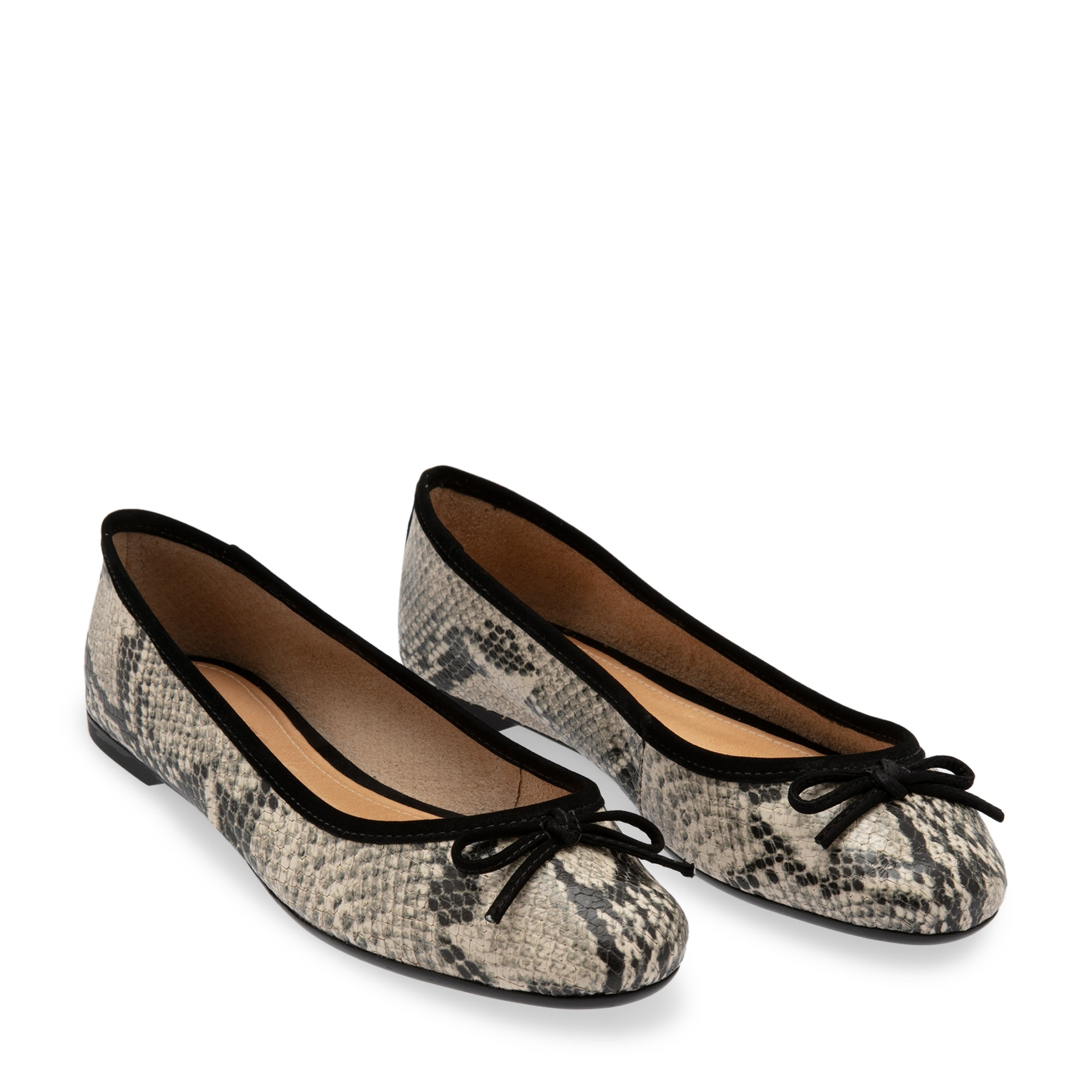 

Snake-skin ballet flats, Multi-coloured