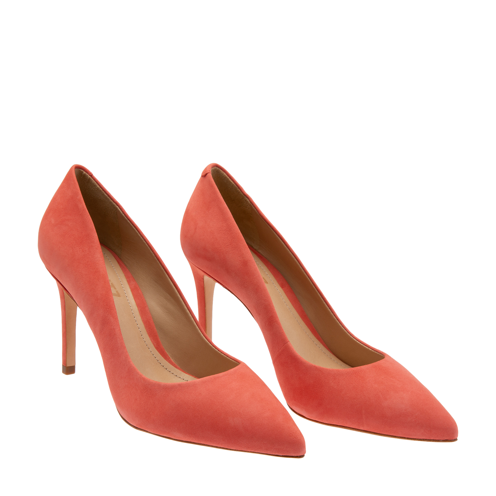 

Point-toe pumps, Orange