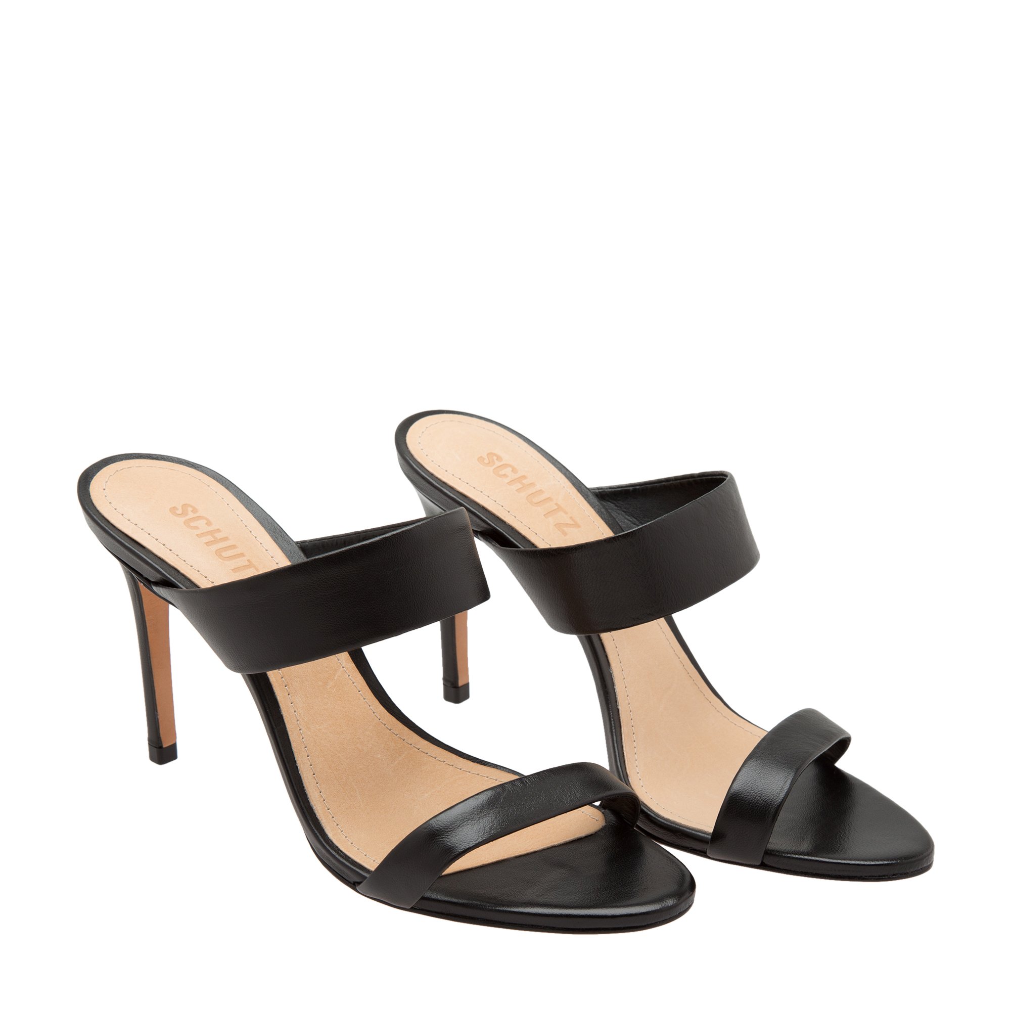 

Leather sandals, Black